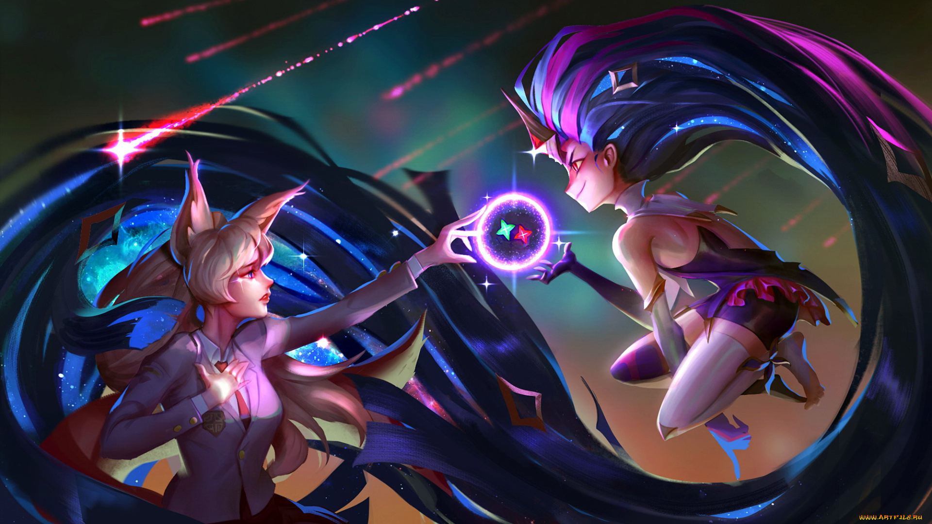 видео, игры, league, of, legends, девушки, магия