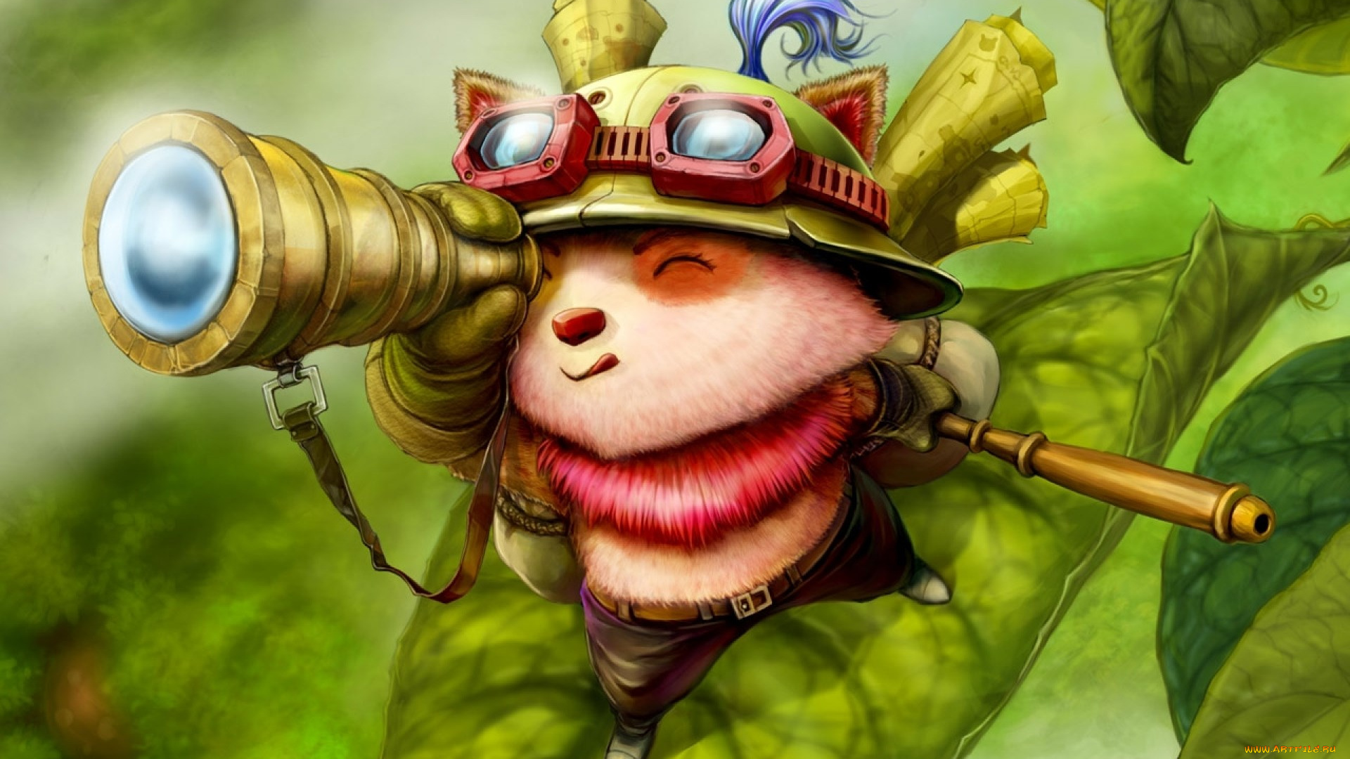 видео, игры, league, of, legends, существо, экипировка, листья, персонаж