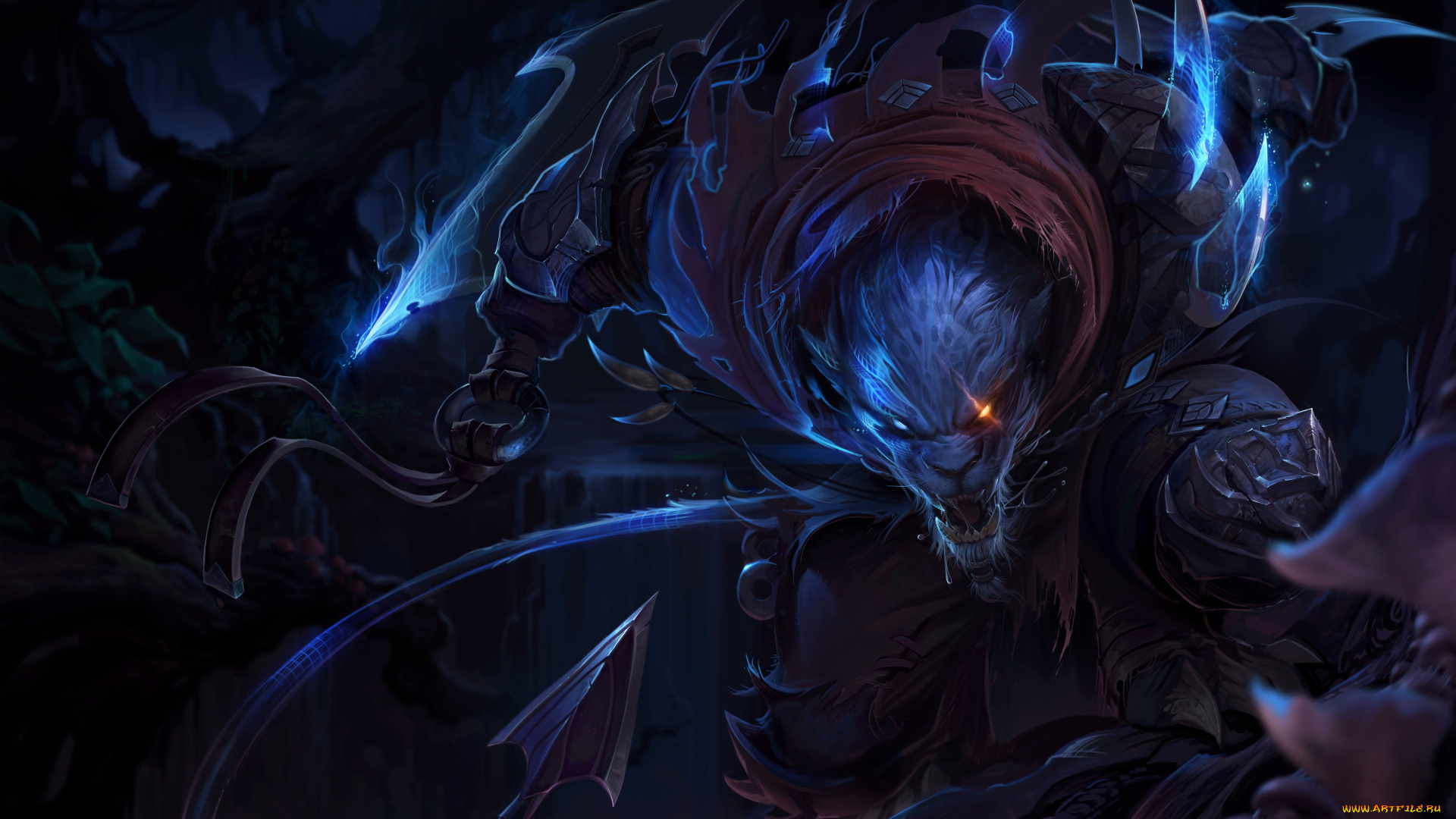 видео, игры, league, of, legends, league, of, legends, rengar