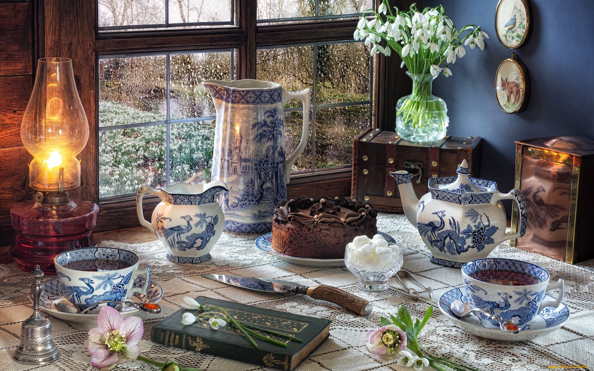 еда, натюрморт, торт, сахар, чай