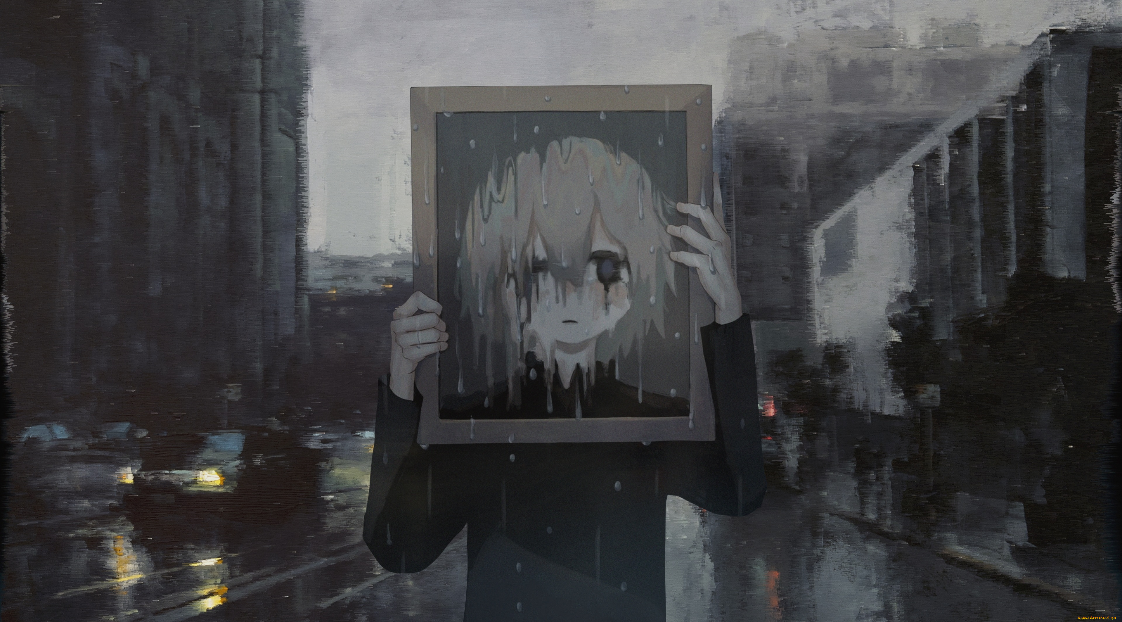 аниме, город, , улицы, , интерьер, , здания, мальчик