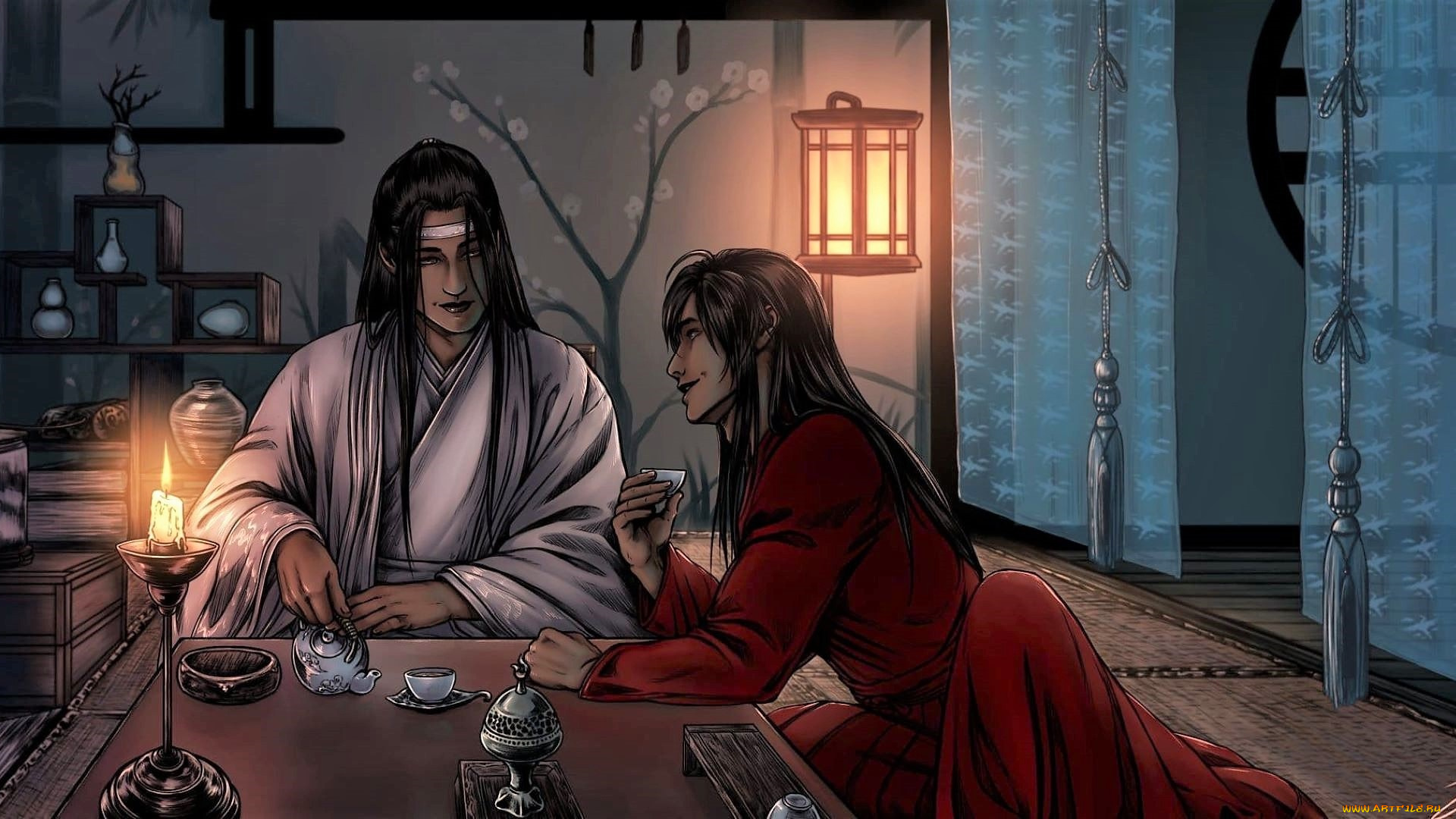 аниме, mo, dao, zu, shi, вэй, усянь, лань, ванцзы, чаепитие