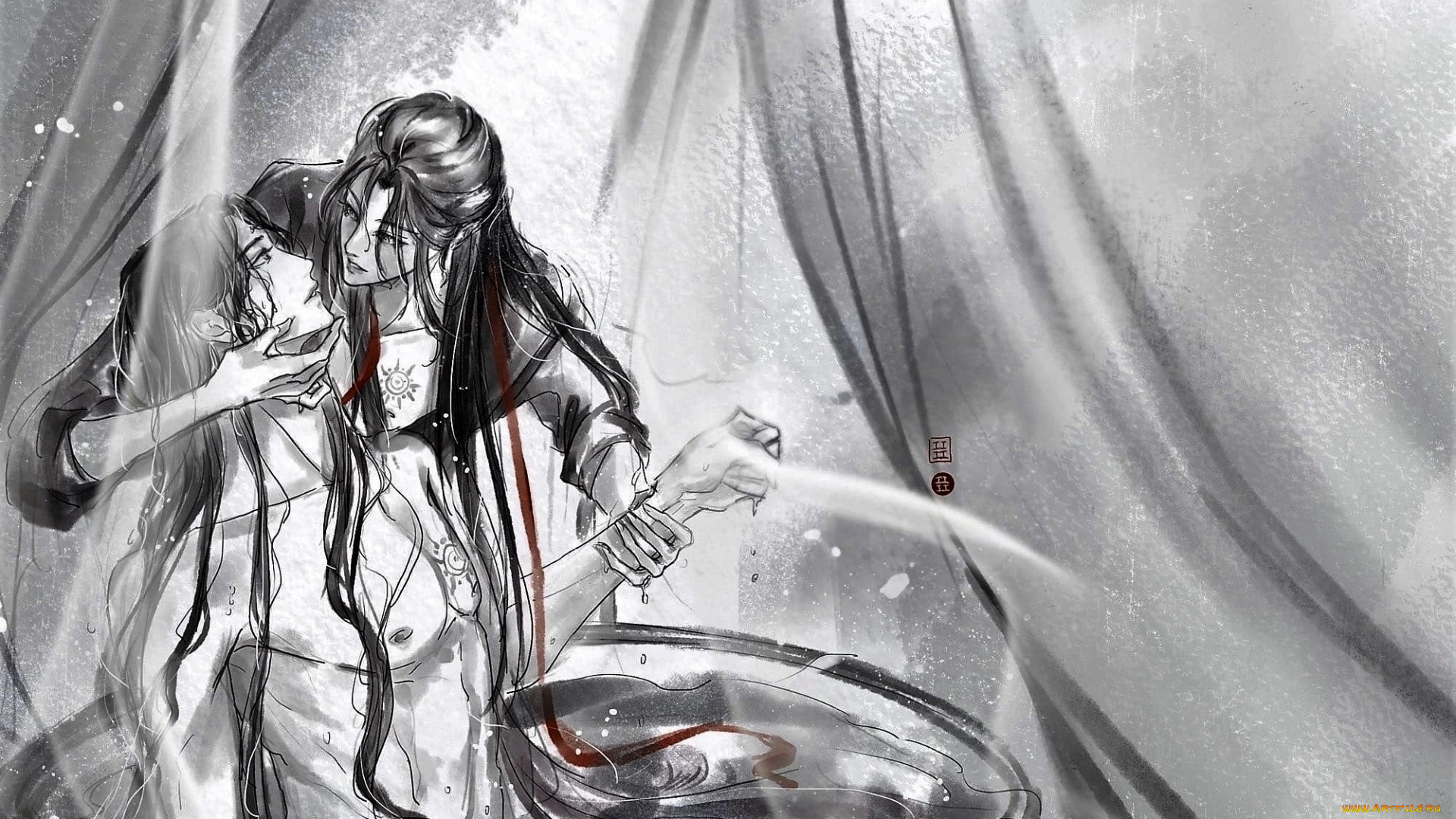 аниме, mo, dao, zu, shi, вэй, усянь, лань, ванцзы, бочка