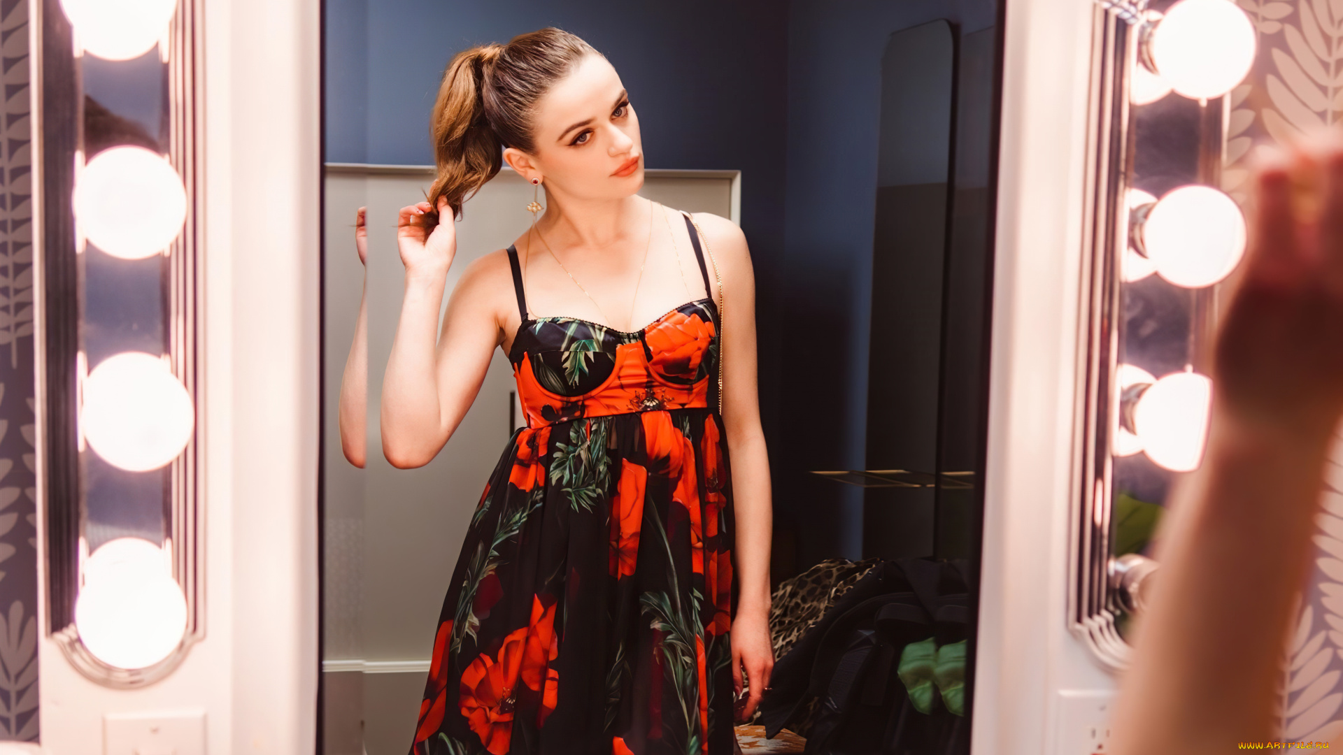 девушки, joey, king, джоуи, линн, кинг, актриса, сарафан, зеркало, девушка, знаменитости, джои