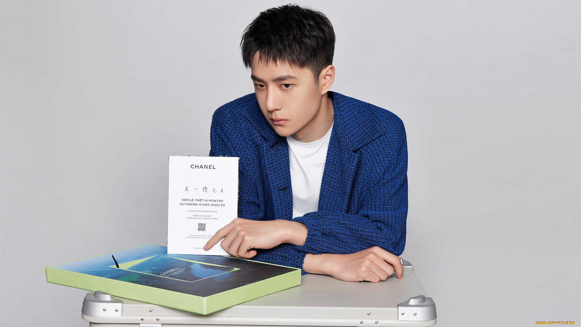 мужчины, wang, yi, bo, актер, куртка, карточка