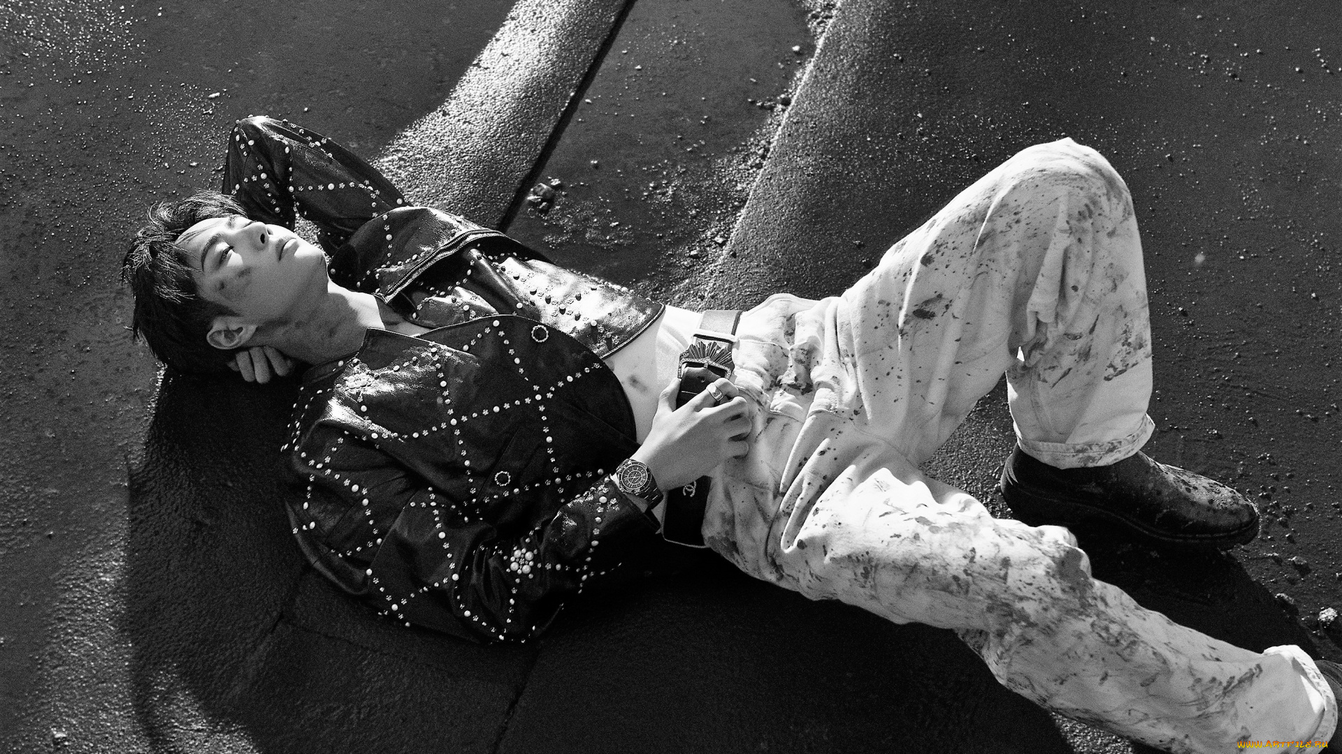 мужчины, wang, yi, bo, актер, певец, грязь, лужи