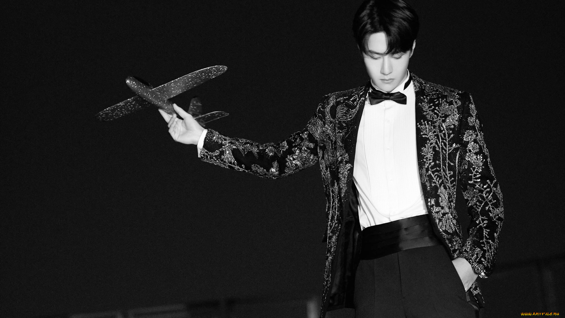 мужчины, wang, yi, bo, актер, самолетик