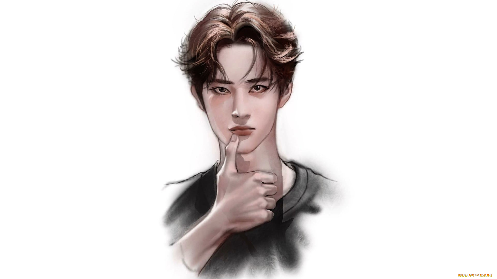 рисованное, люди, ван, ибо, лицо