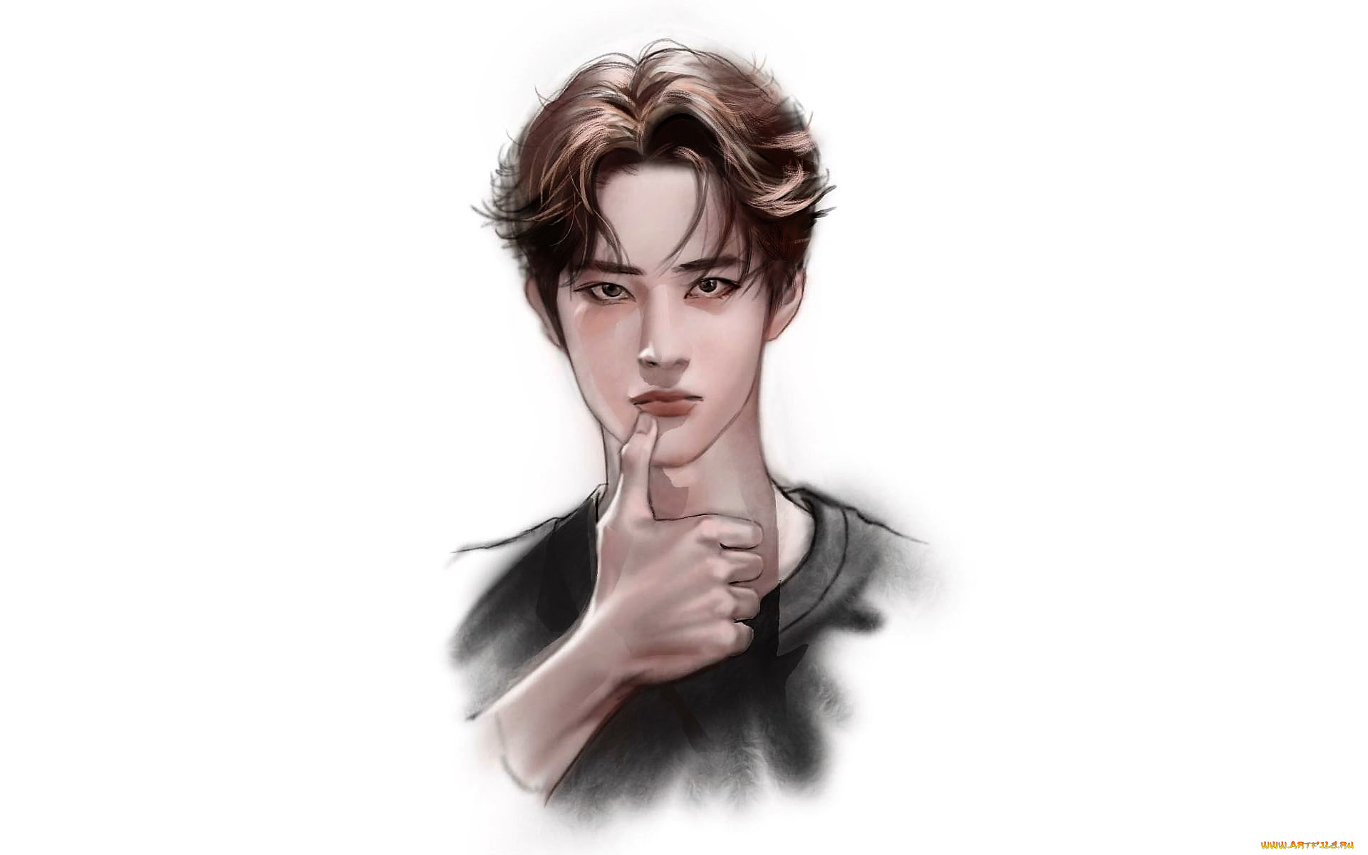 рисованное, люди, ван, ибо, лицо