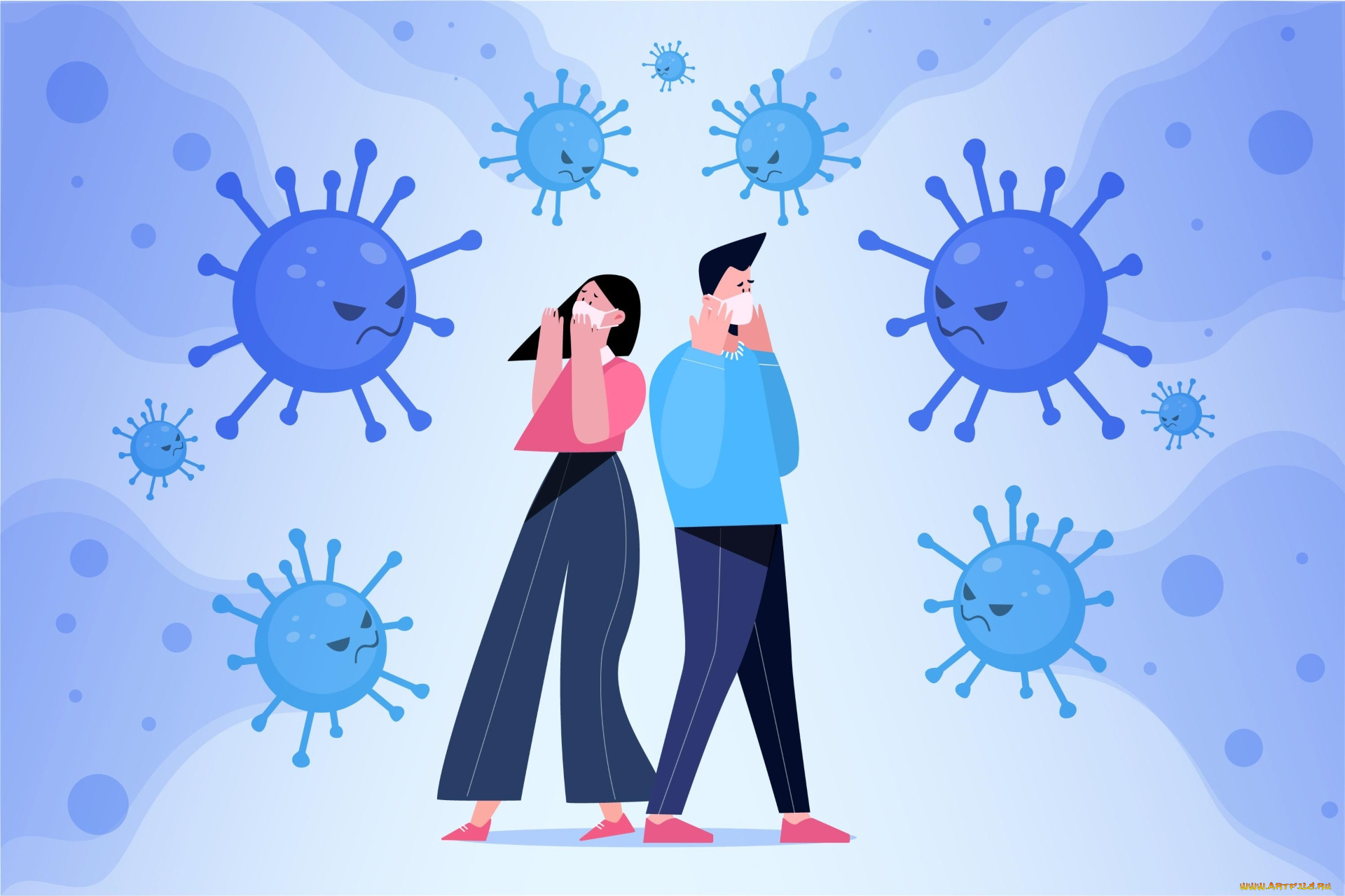 векторная, графика, люди, , people, люди, вирусы