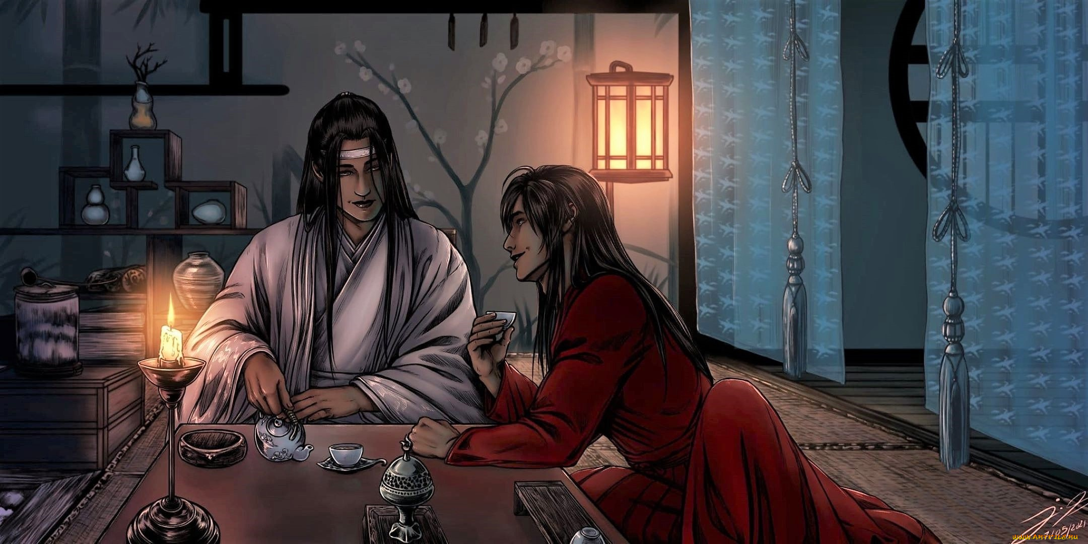 аниме, mo, dao, zu, shi, вэй, усянь, лань, ванцзы, чаепитие