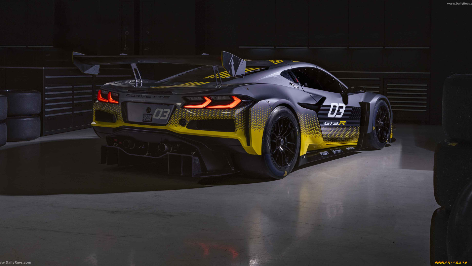 24, chevrolet, corvette, z06, gt3, спорт, nascar, 2024, chevrolet, corvette, z06, gt3r, гараж, вид, сзади