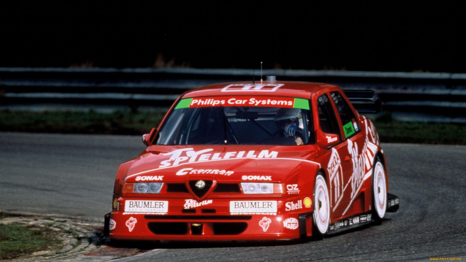 alfa, romeo, 155, спорт, авторалли, красный, поворот, скорость