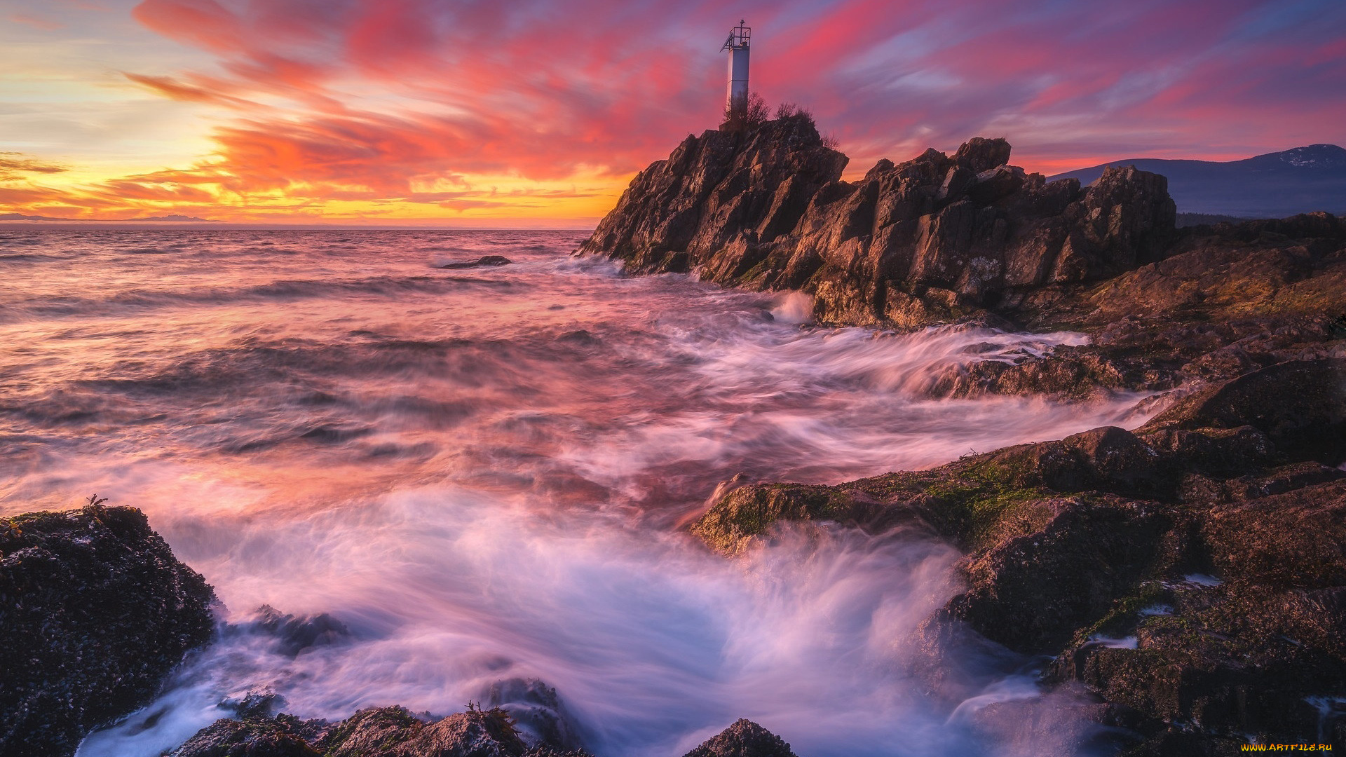 cape, roger, curtis, lighthouse, british, columbia, природа, маяки, cape, roger, curtis, lighthouse, british, columbia
