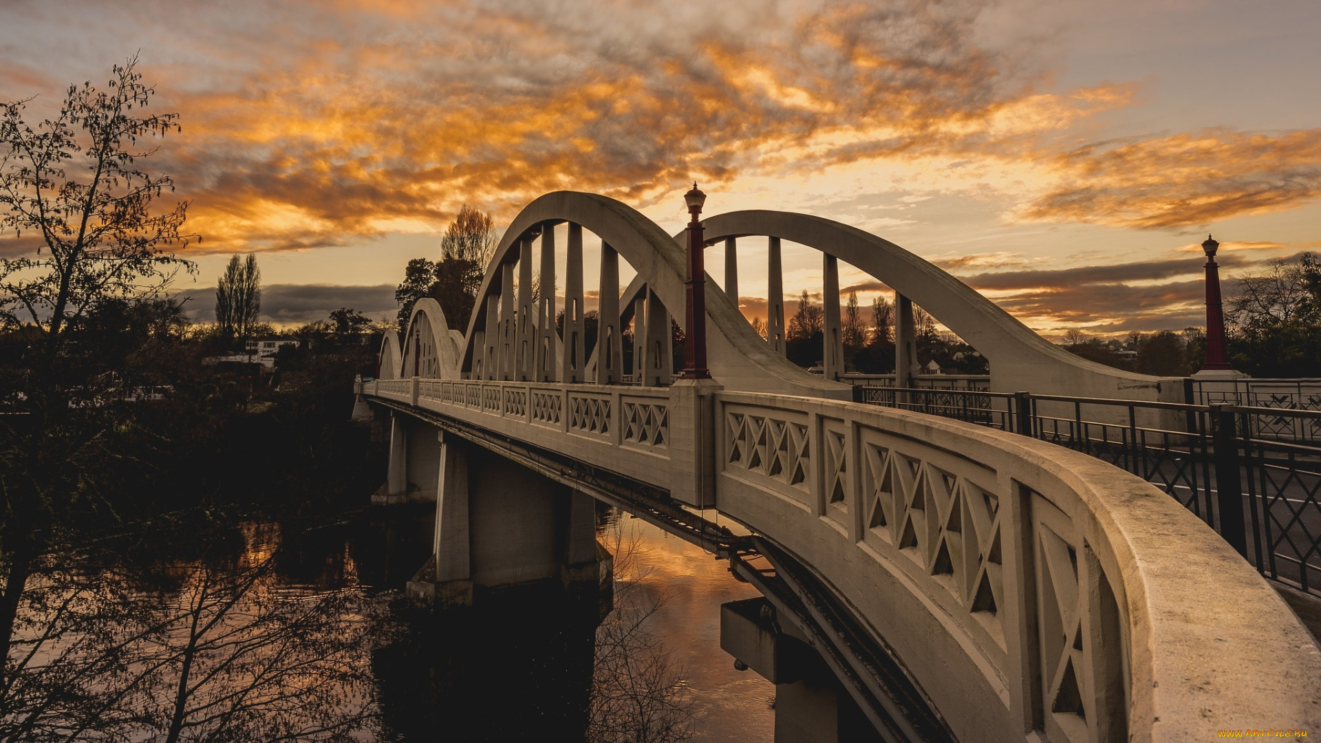 claudelands, bridge, hamilton, new, zealand, города, -, мосты, claudelands, bridge, new, zealand