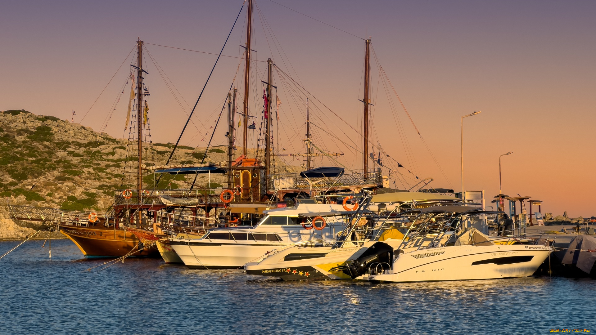 корабли, разные, вместе, туристические