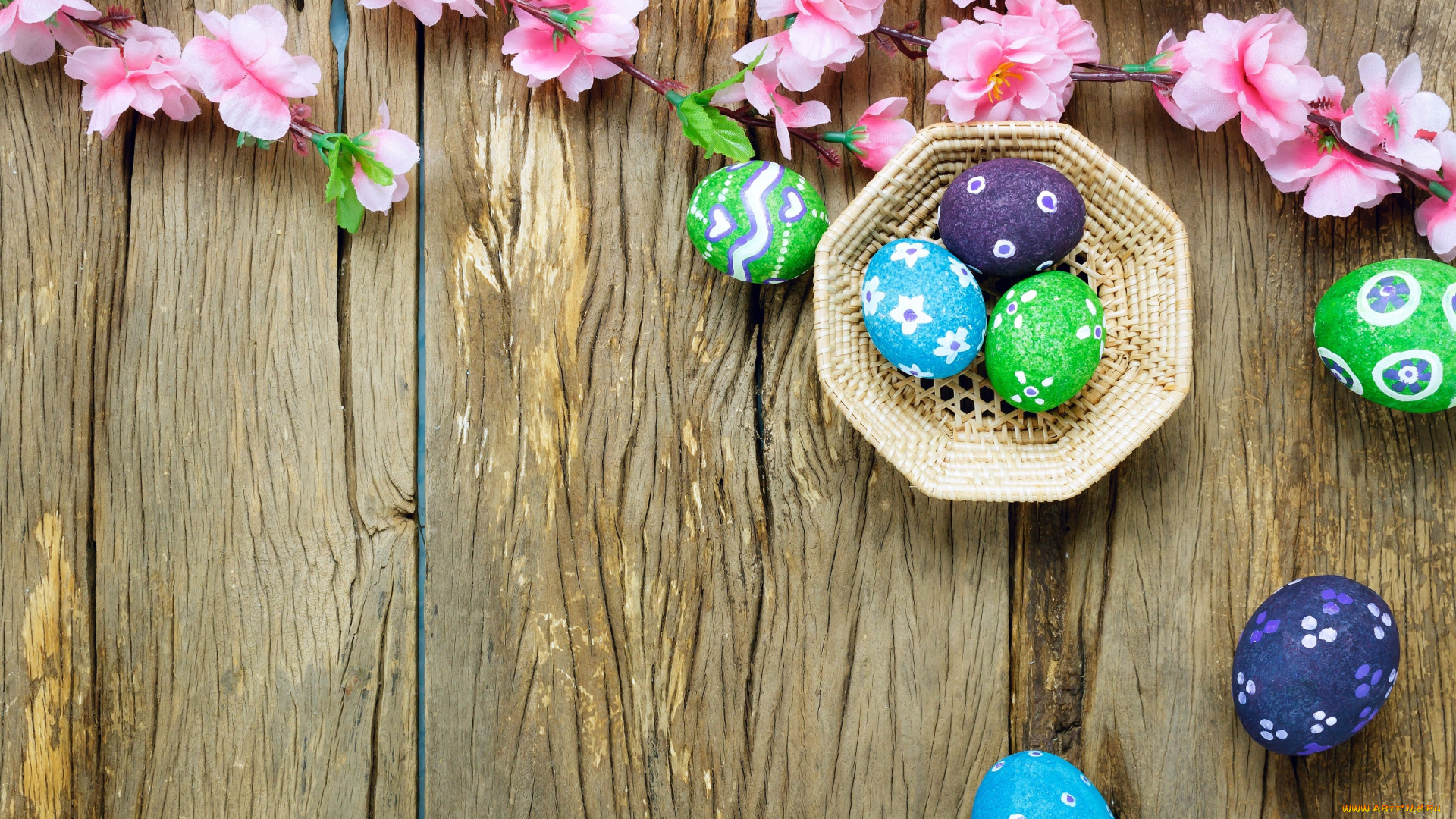 праздничные, пасха, яйца, ветка
