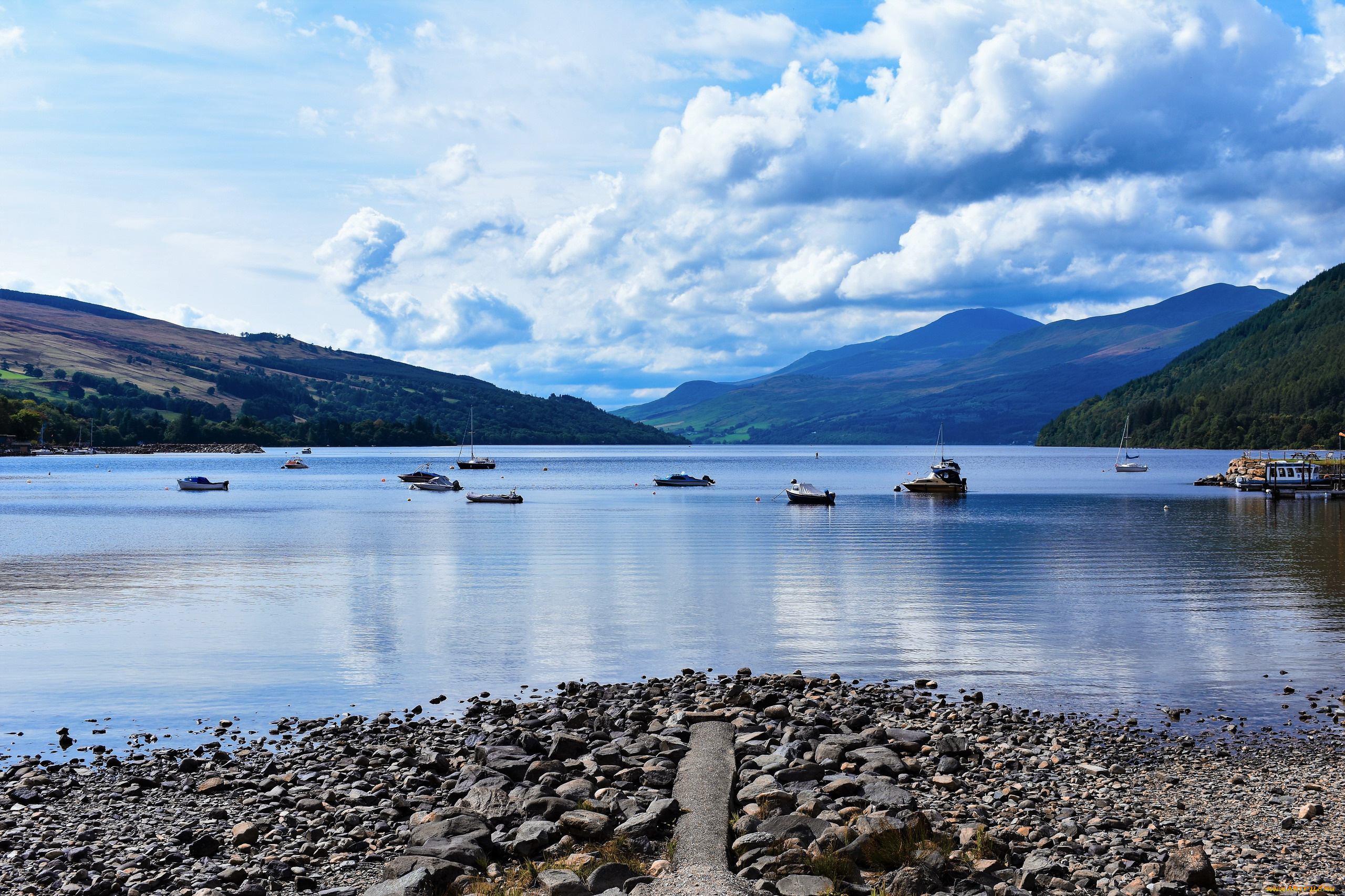loch, tay, scotland, корабли, разные, вместе, loch, tay