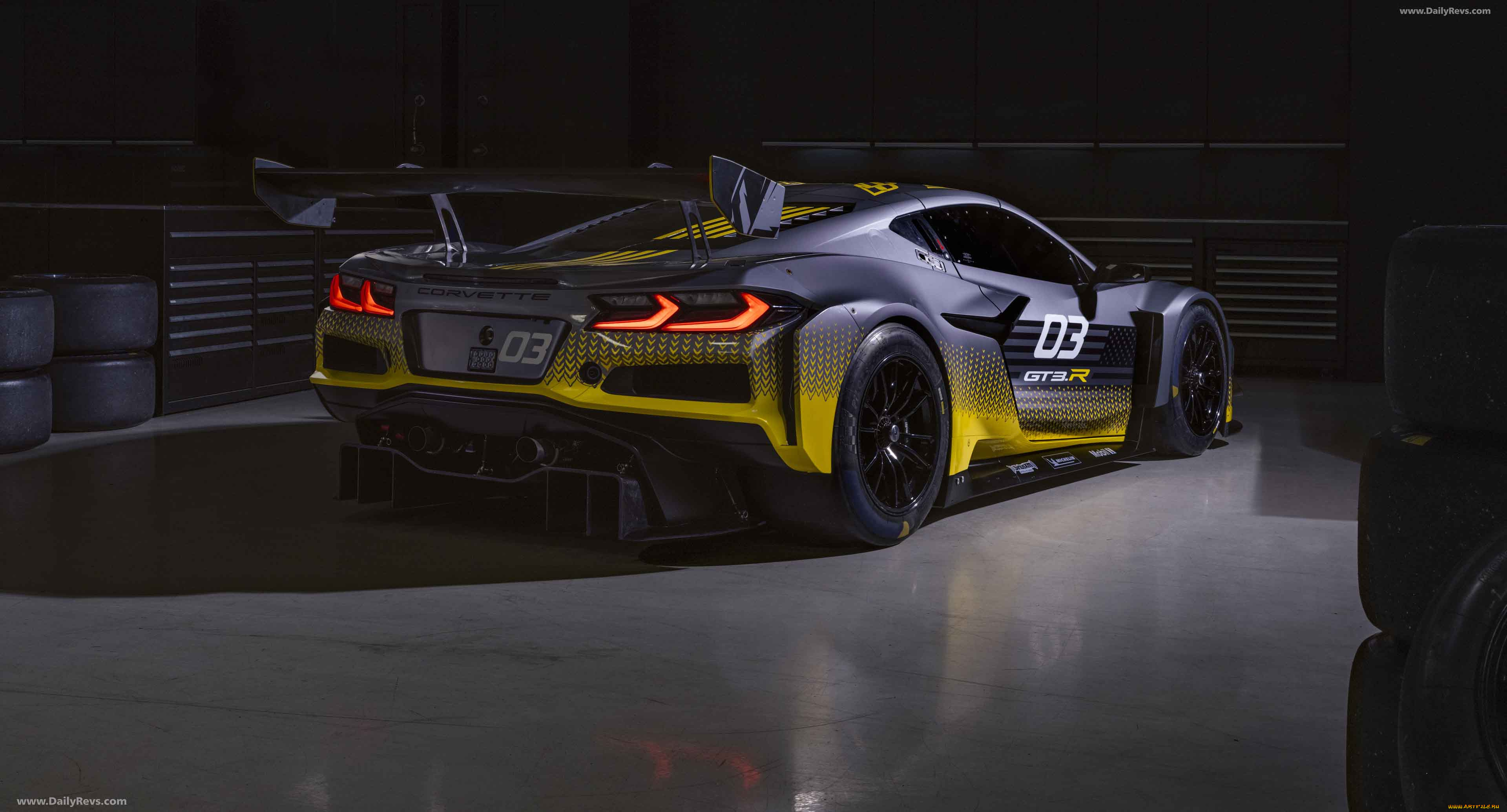 24, chevrolet, corvette, z06, gt3, спорт, nascar, 2024, chevrolet, corvette, z06, gt3r, гараж, вид, сзади