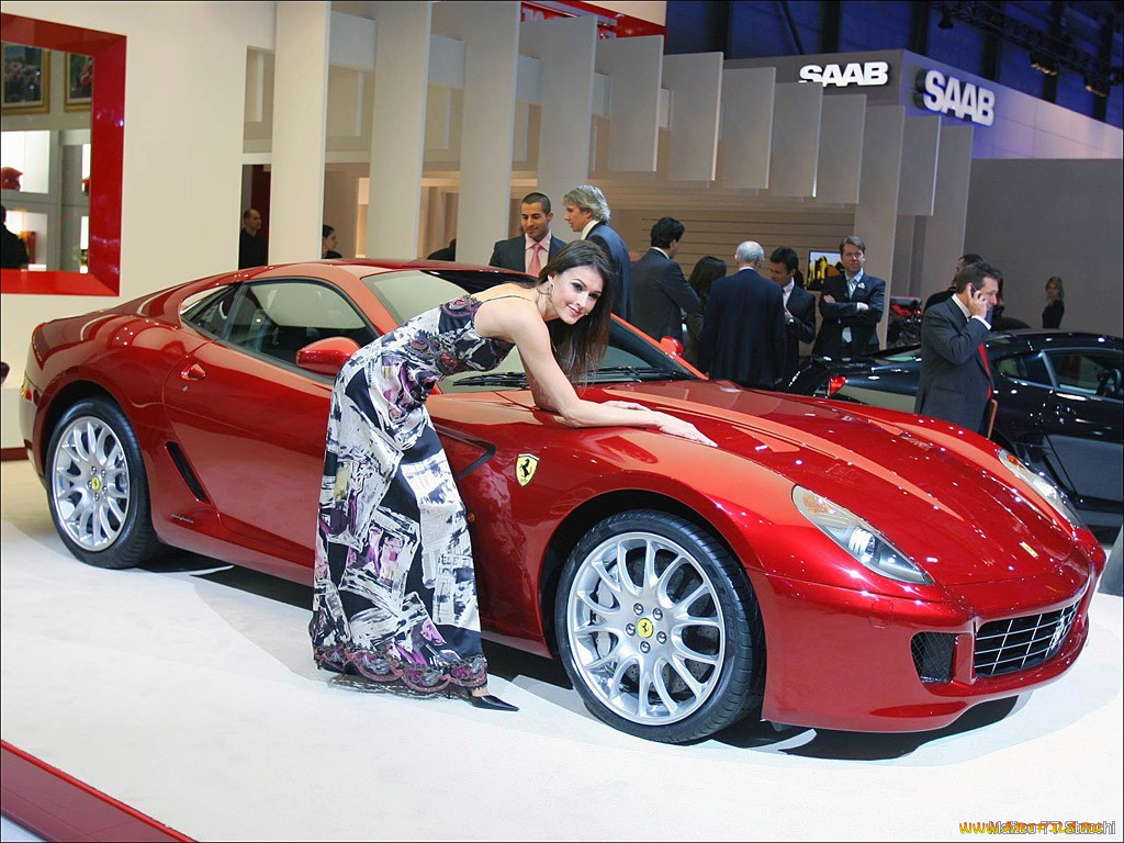 ferrari, 599, gtb, fiorano, автомобили, авто, девушками