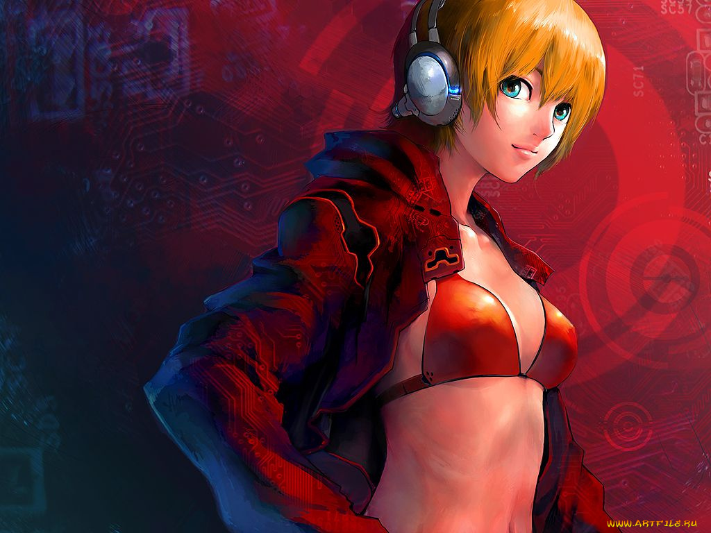 аниме, headphones, instrumental