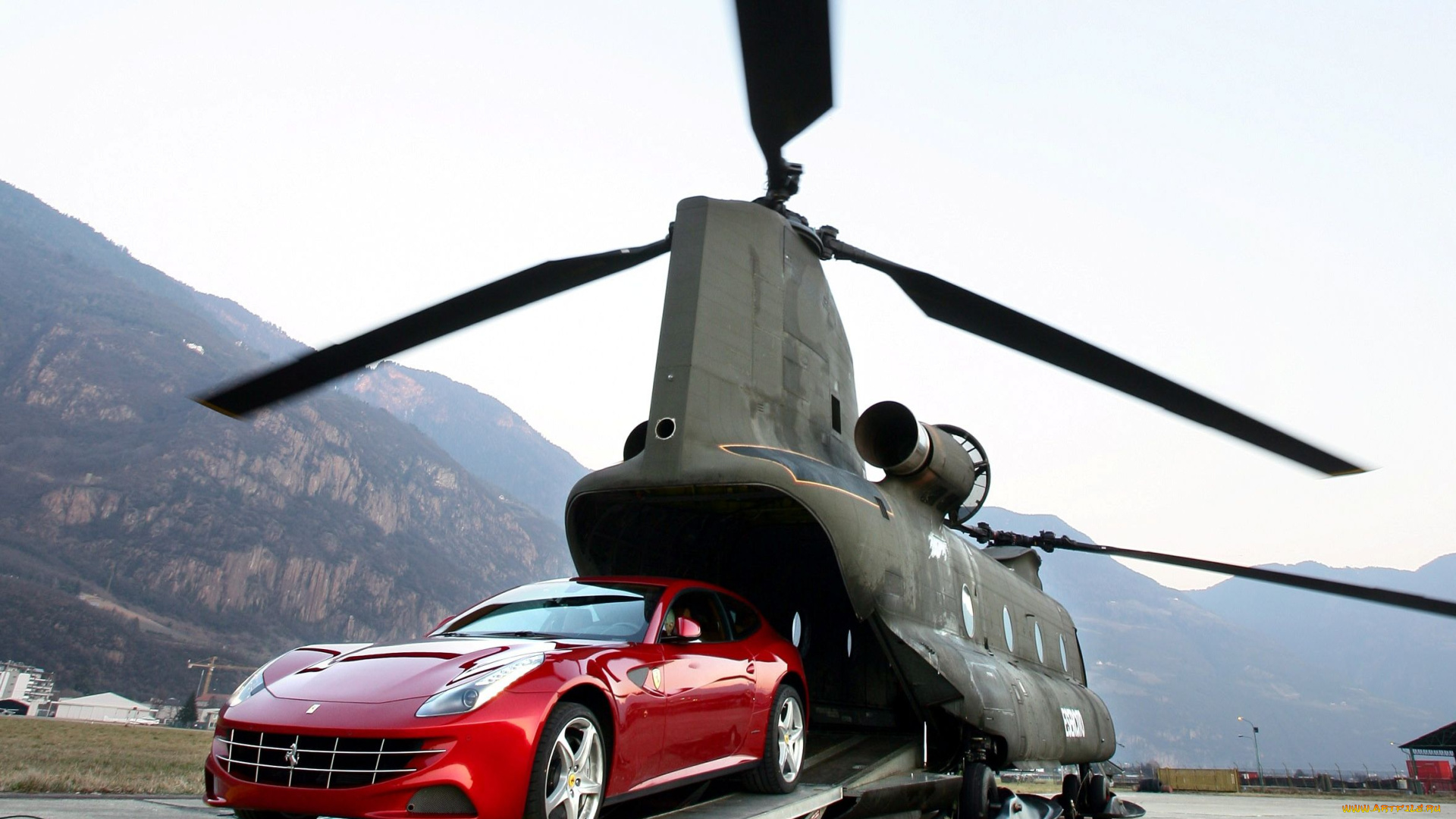 ferrari, ff, автомобили, вертолёт