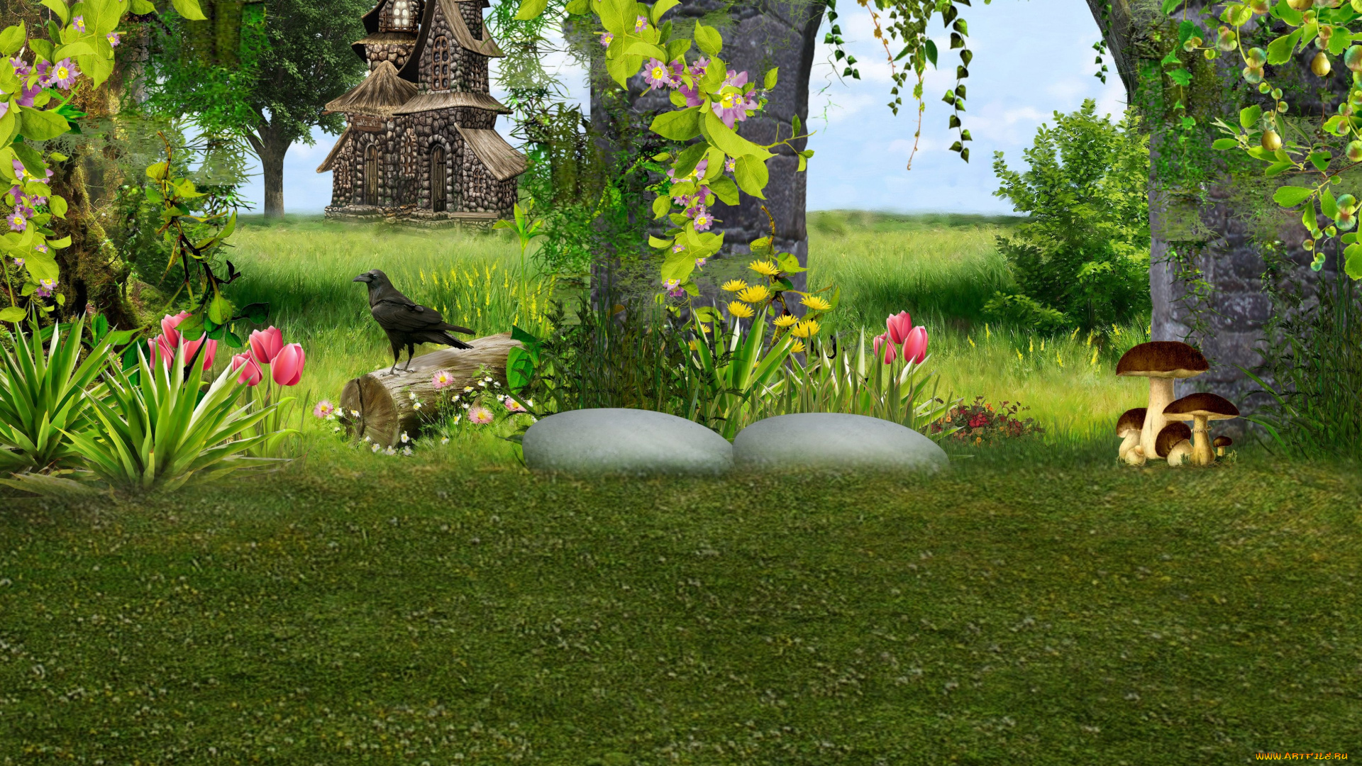 3d, 3д, графика, nature, landscape, природа