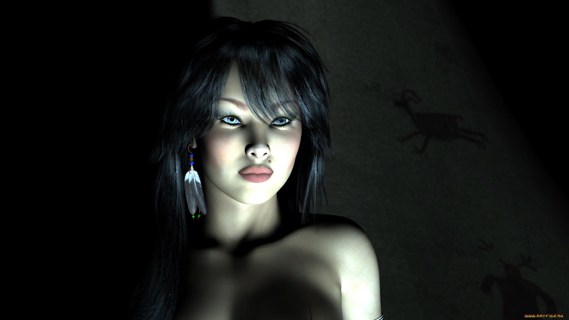 3д, графика, portraits, портрет, девушка, лицо