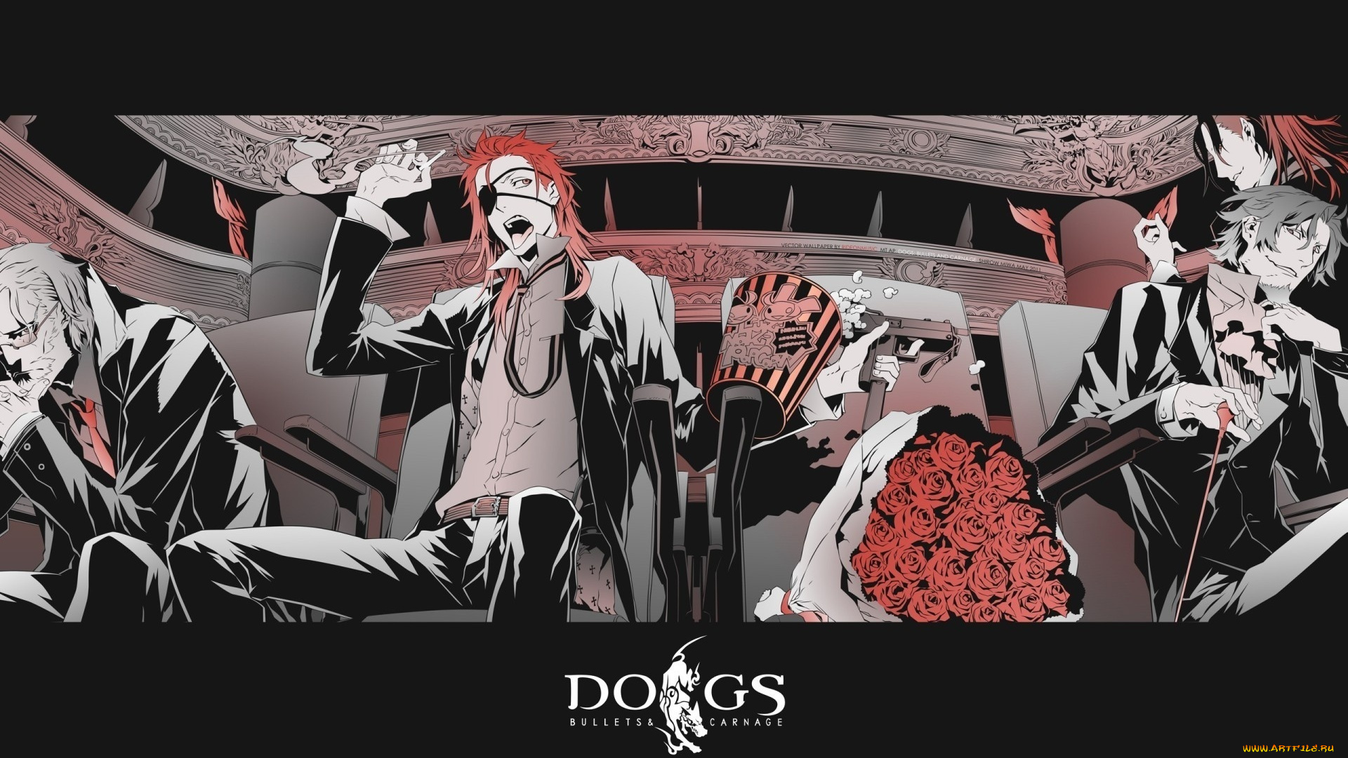 аниме, dogs, bullets, carnage, mihai, mihaeroff, badou, nails