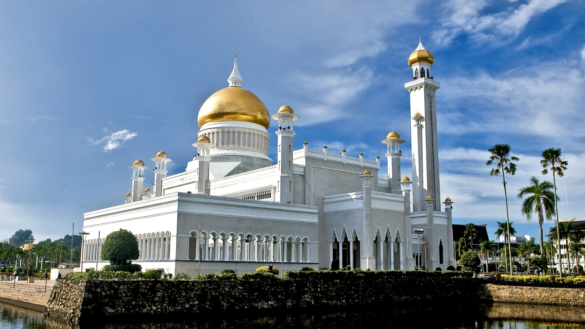 бруней, города, мечети, медресе, мечеть, минарет, купол