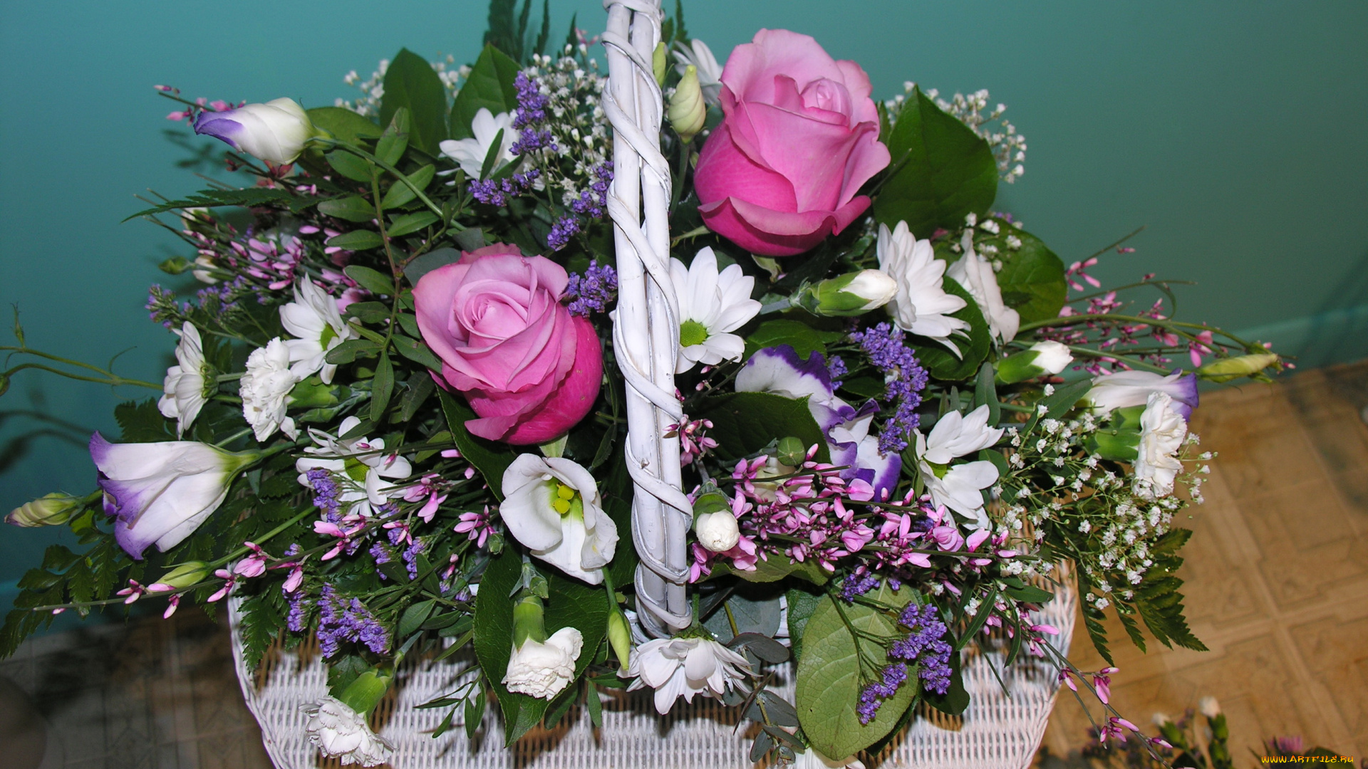 цветы, букеты, композиции, корзина, букет, розы
