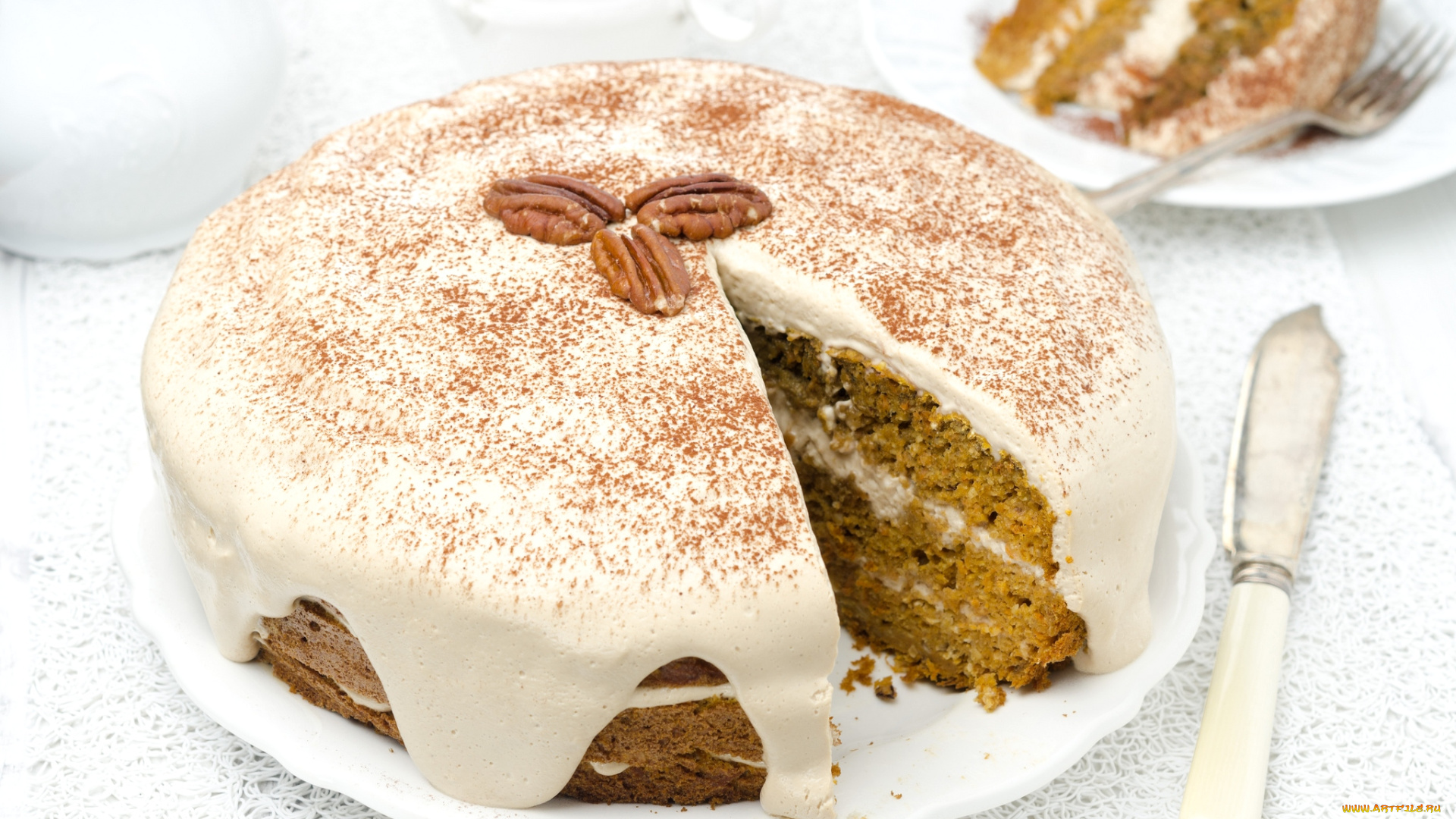 еда, пирожные, кексы, печенье, орехи, пирог