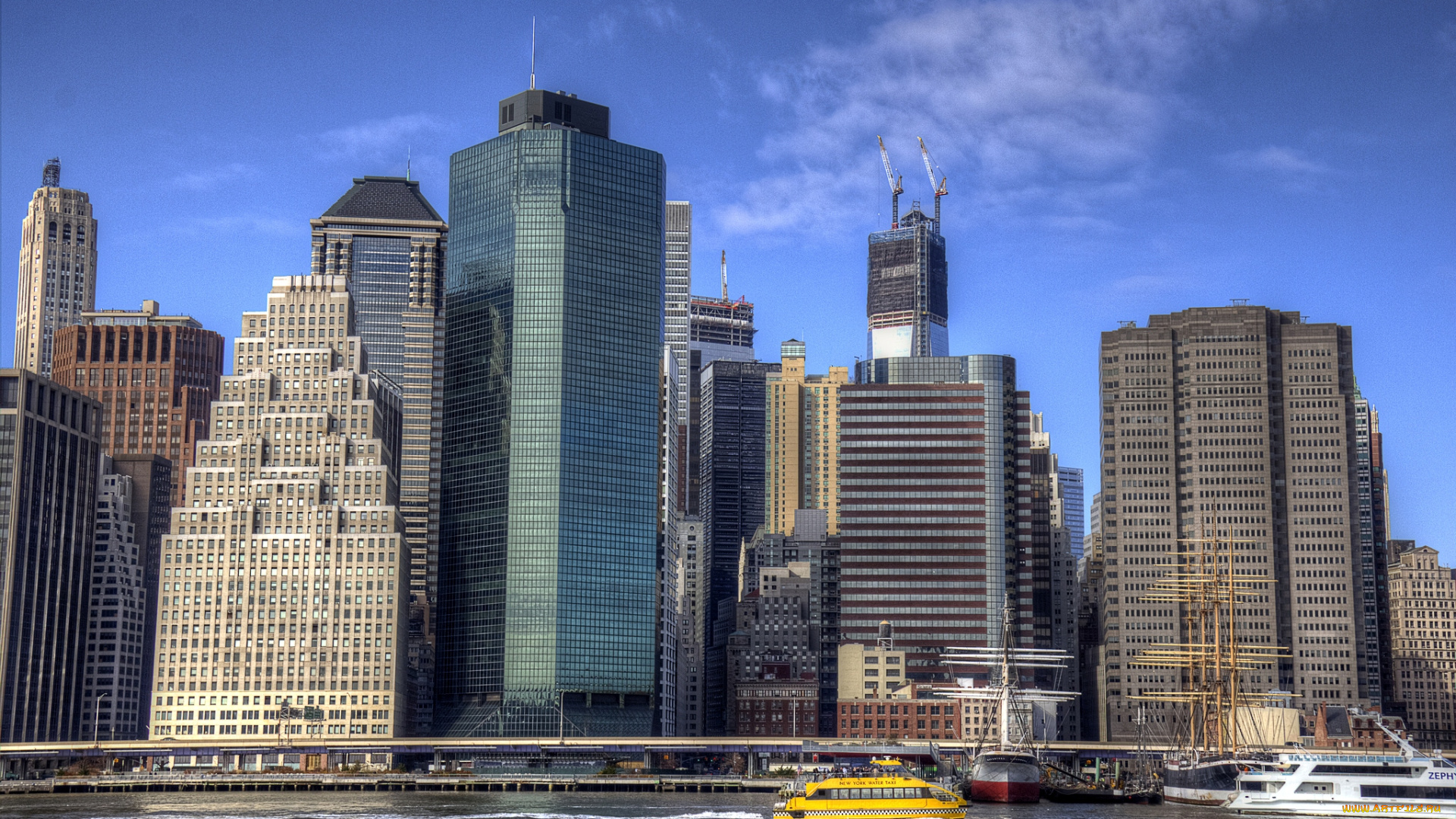 города, нью, йорк, сша, небоскребы