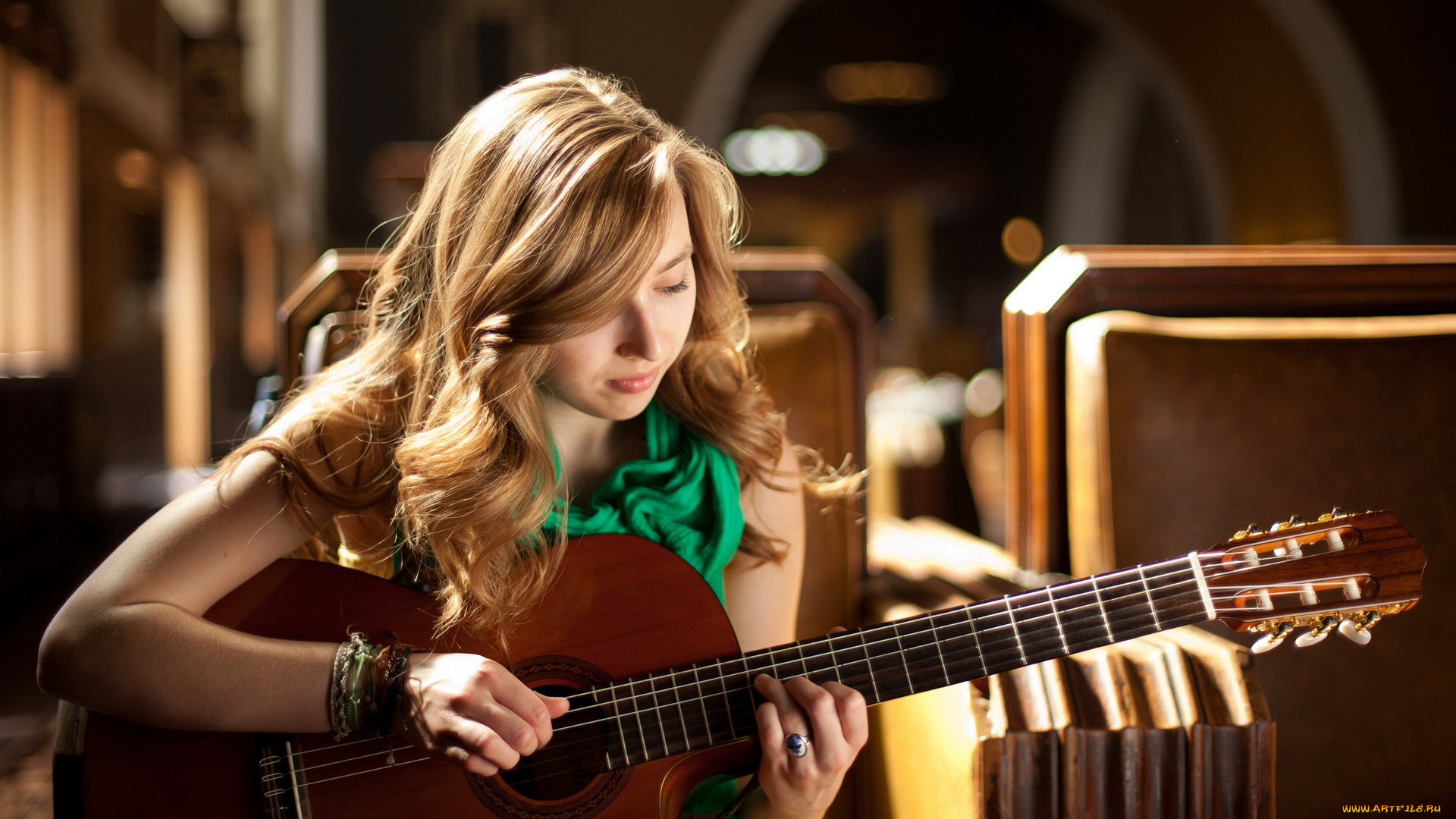 музыка, другое, гитара, девушка