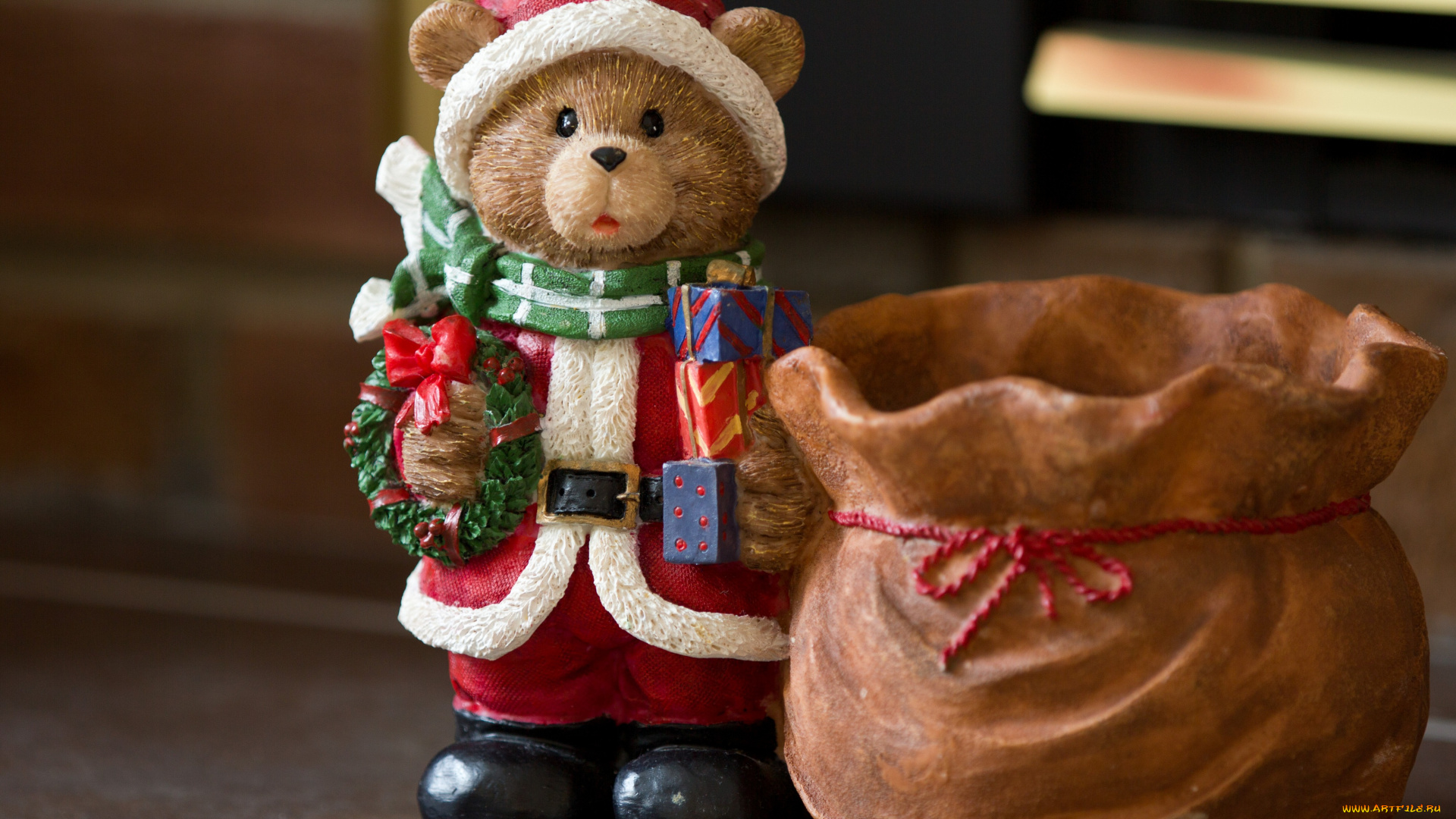 праздничные, украшения, санта