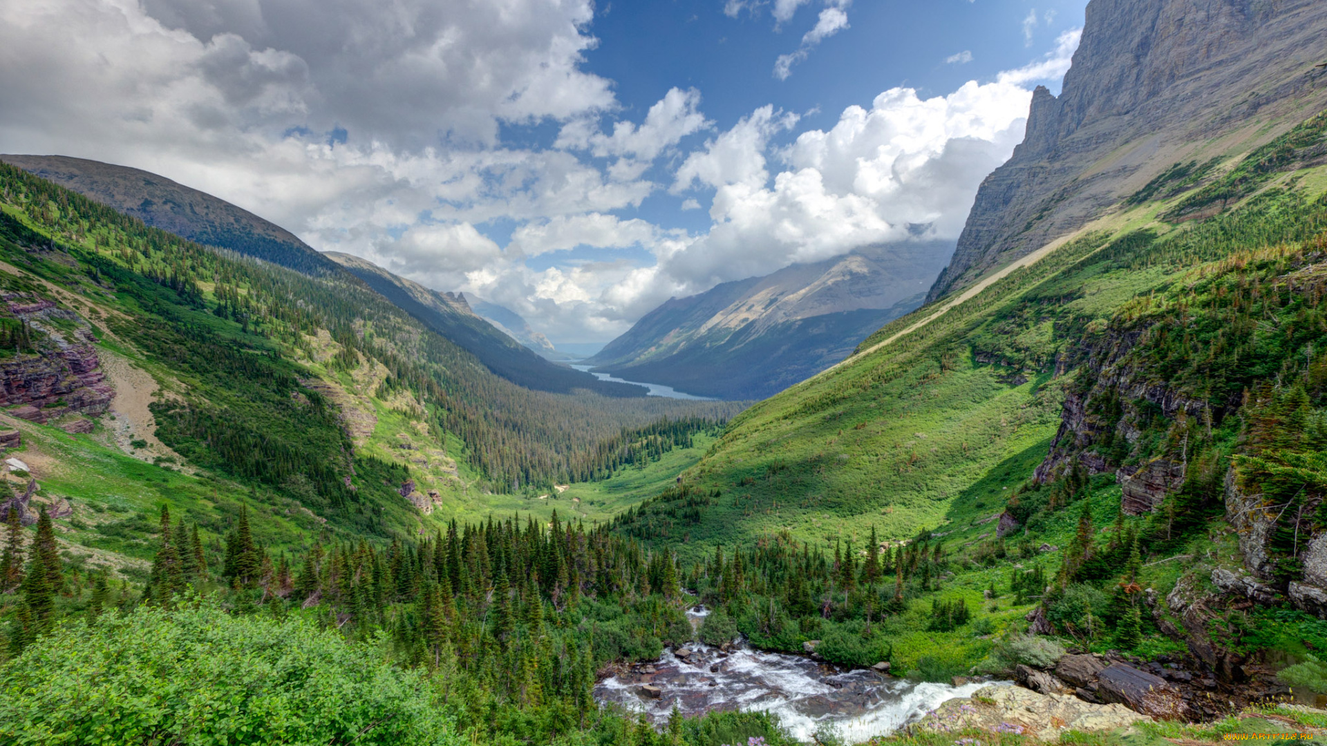 природа, горы, штат, монтана, сша