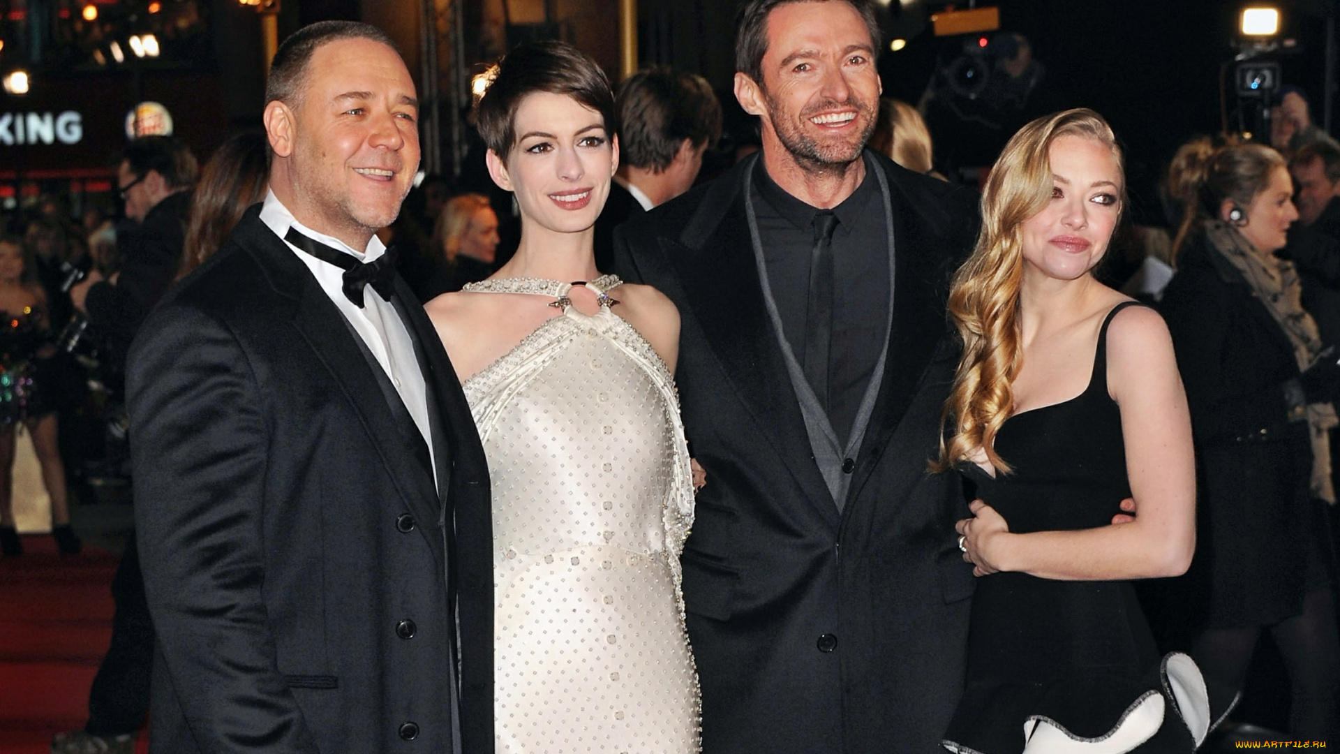 разное, знаменитости, amanda, seyfriend, hugh, jackman, anne, hathaway, russell, crowe