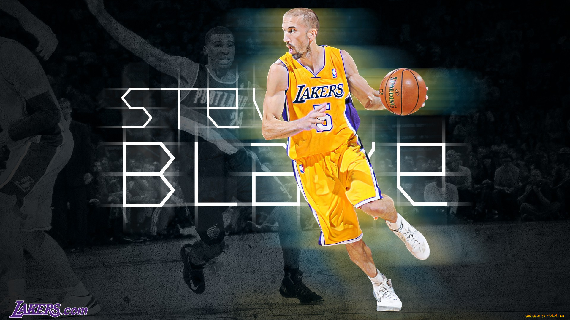 спорт, nba, игрок, фон, lakers, los, angeles, мяч