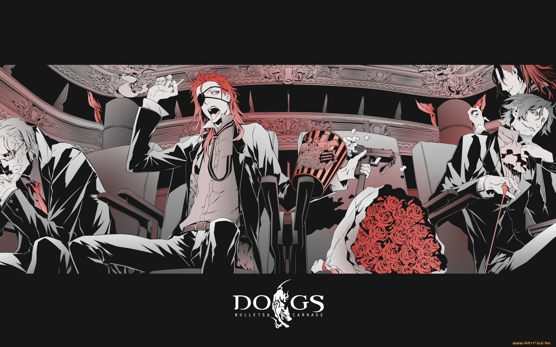 аниме, dogs, bullets, carnage, mihai, mihaeroff, badou, nails