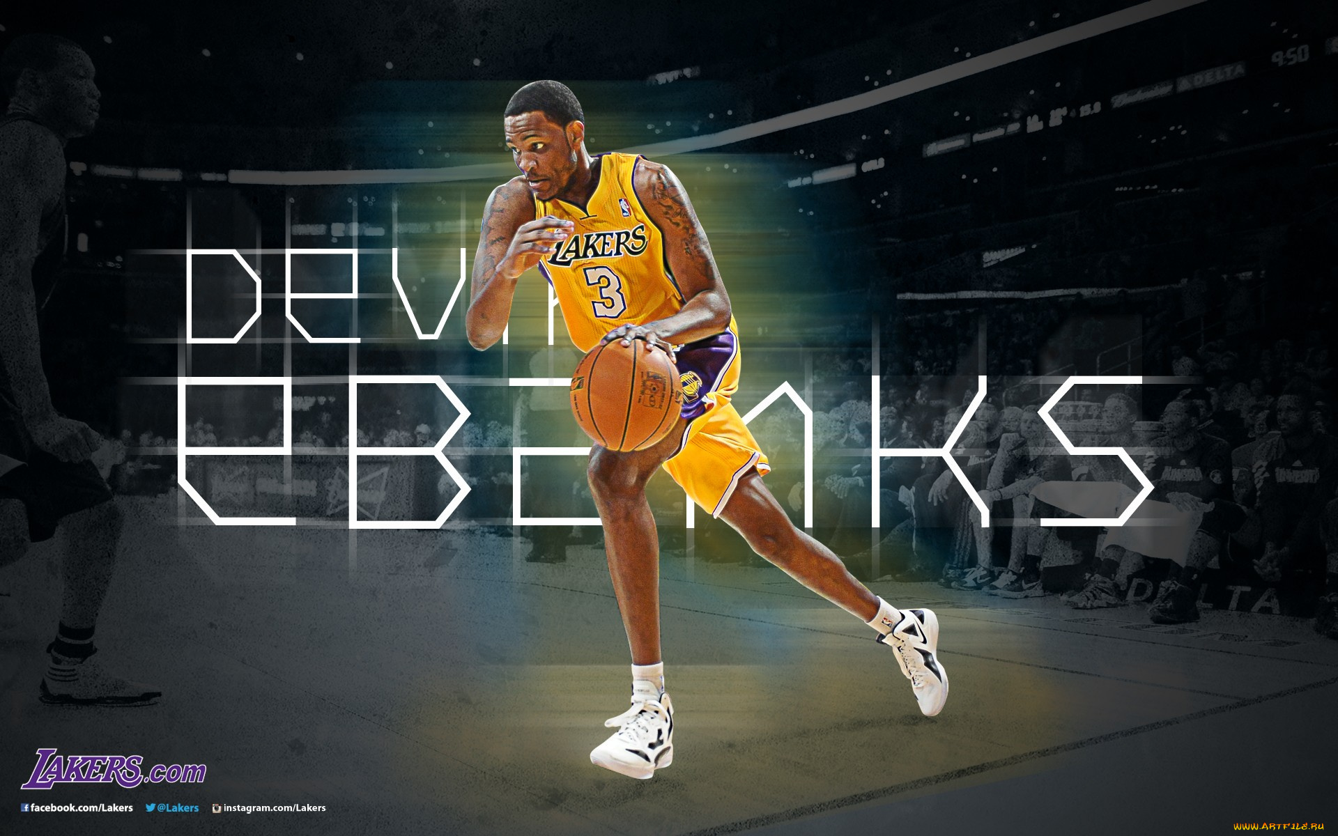 спорт, nba, фон, игрок, мяч, lakers, los, angeles