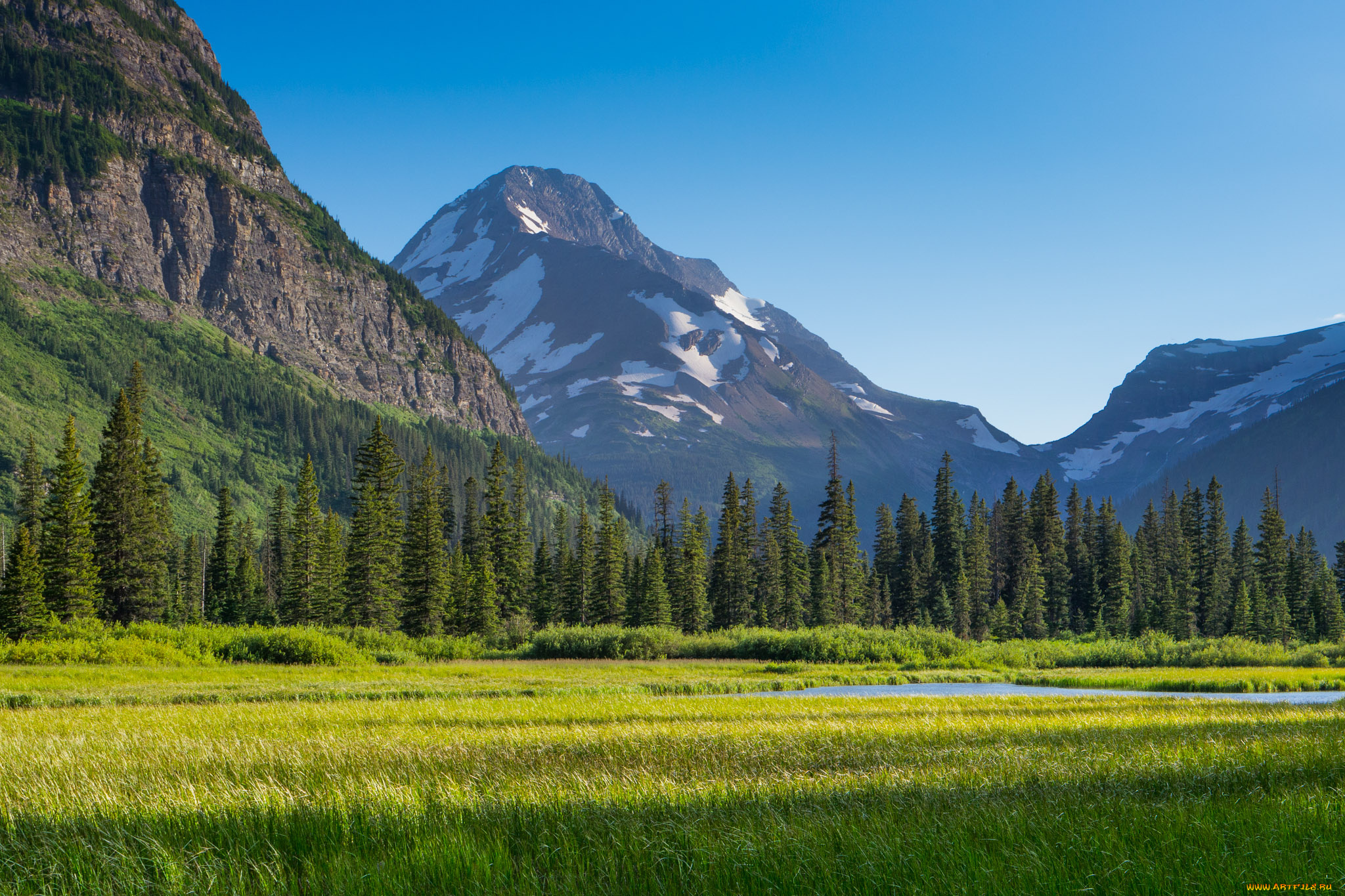 природа, горы, штат, монтана, сша