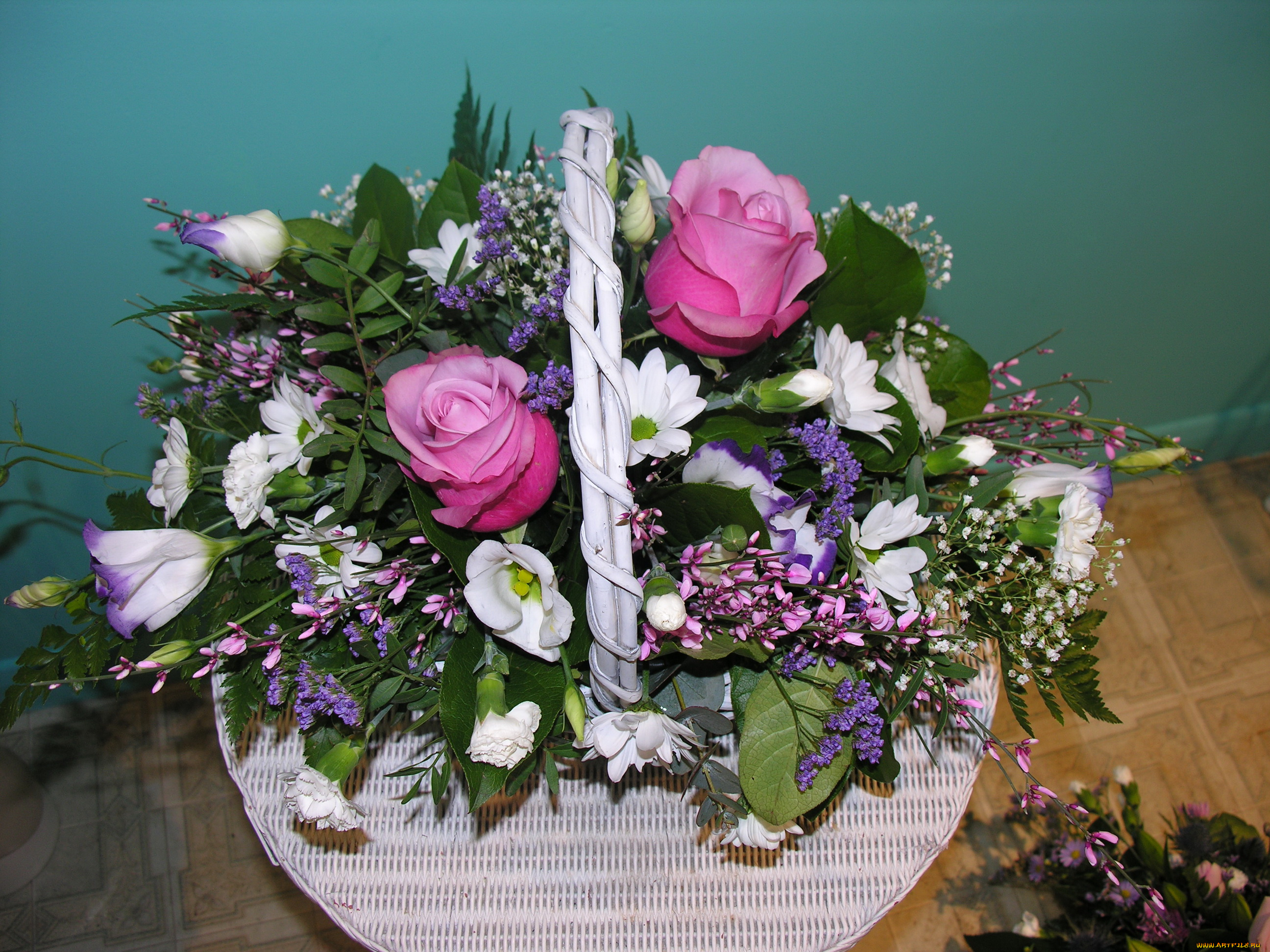 цветы, букеты, композиции, корзина, букет, розы