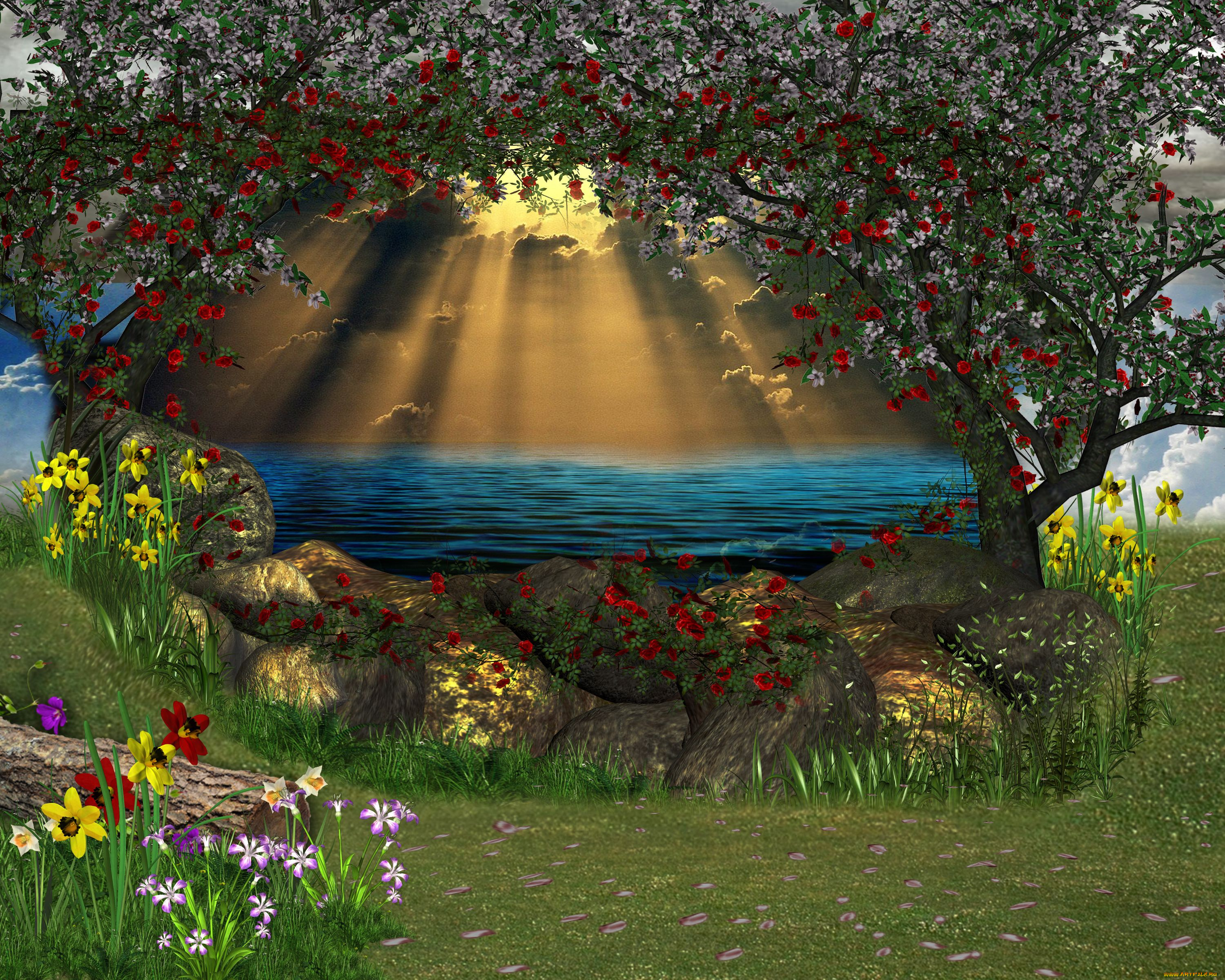 3d, 3д, графика, nature, landscape, природа