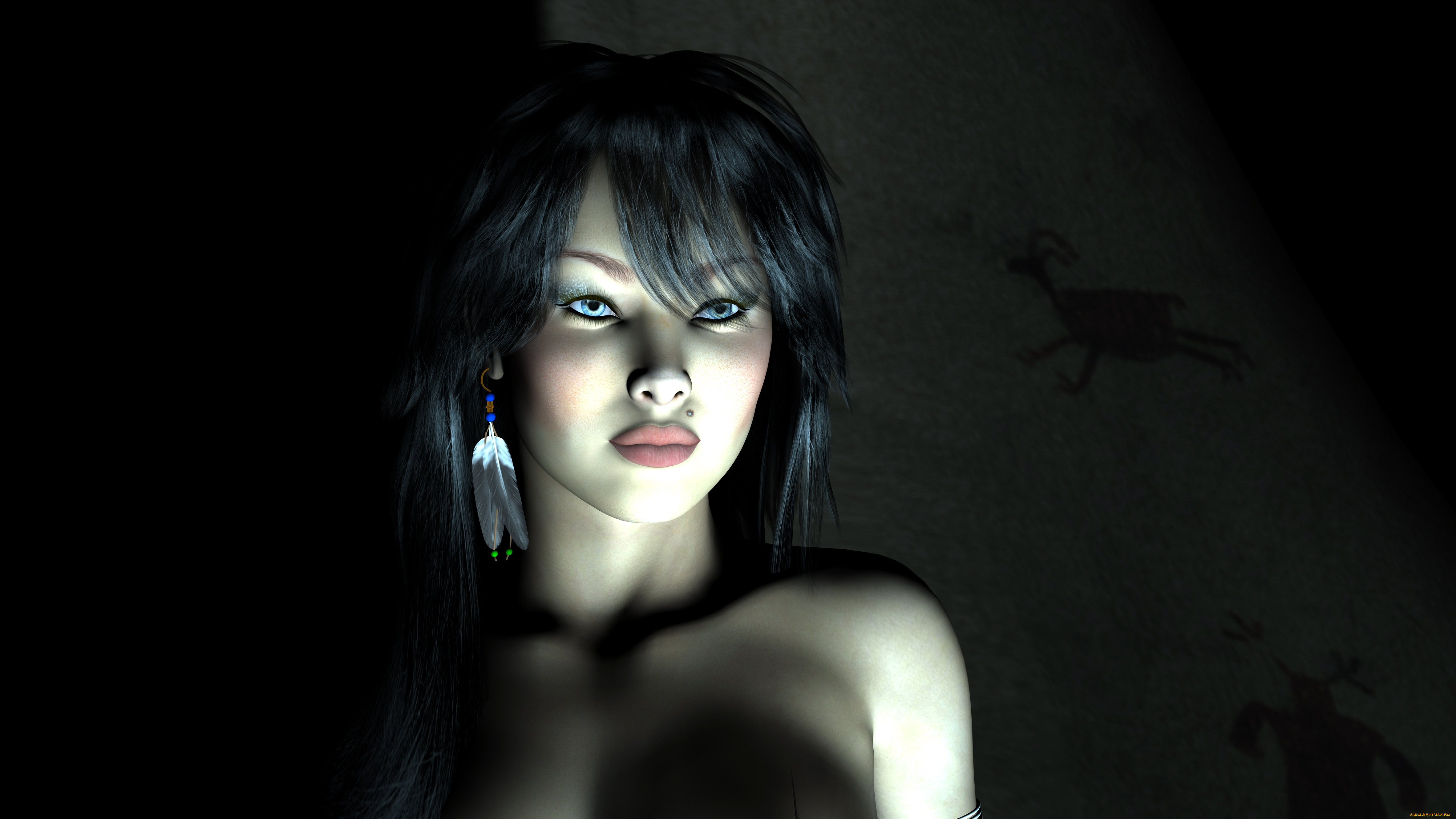 3д, графика, portraits, портрет, девушка, лицо