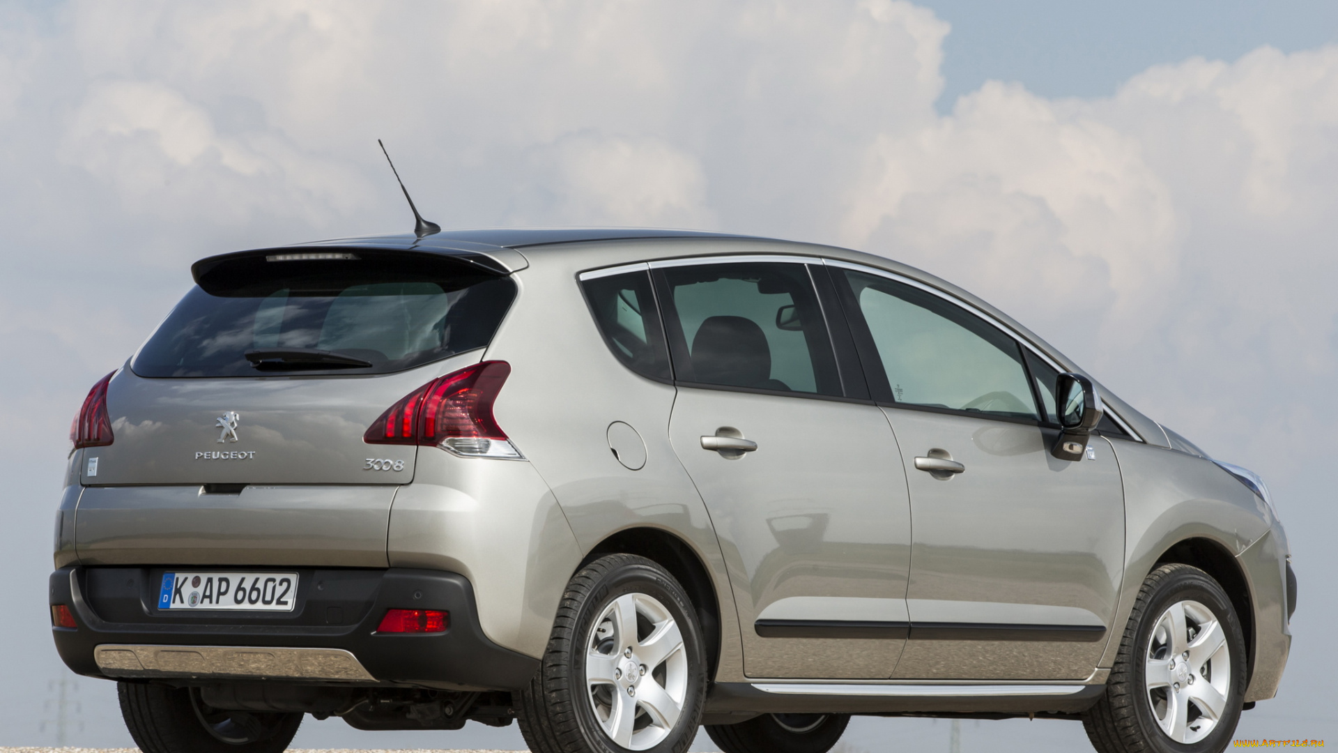 автомобили, peugeot, 2013, hybrid4, 3008, серый