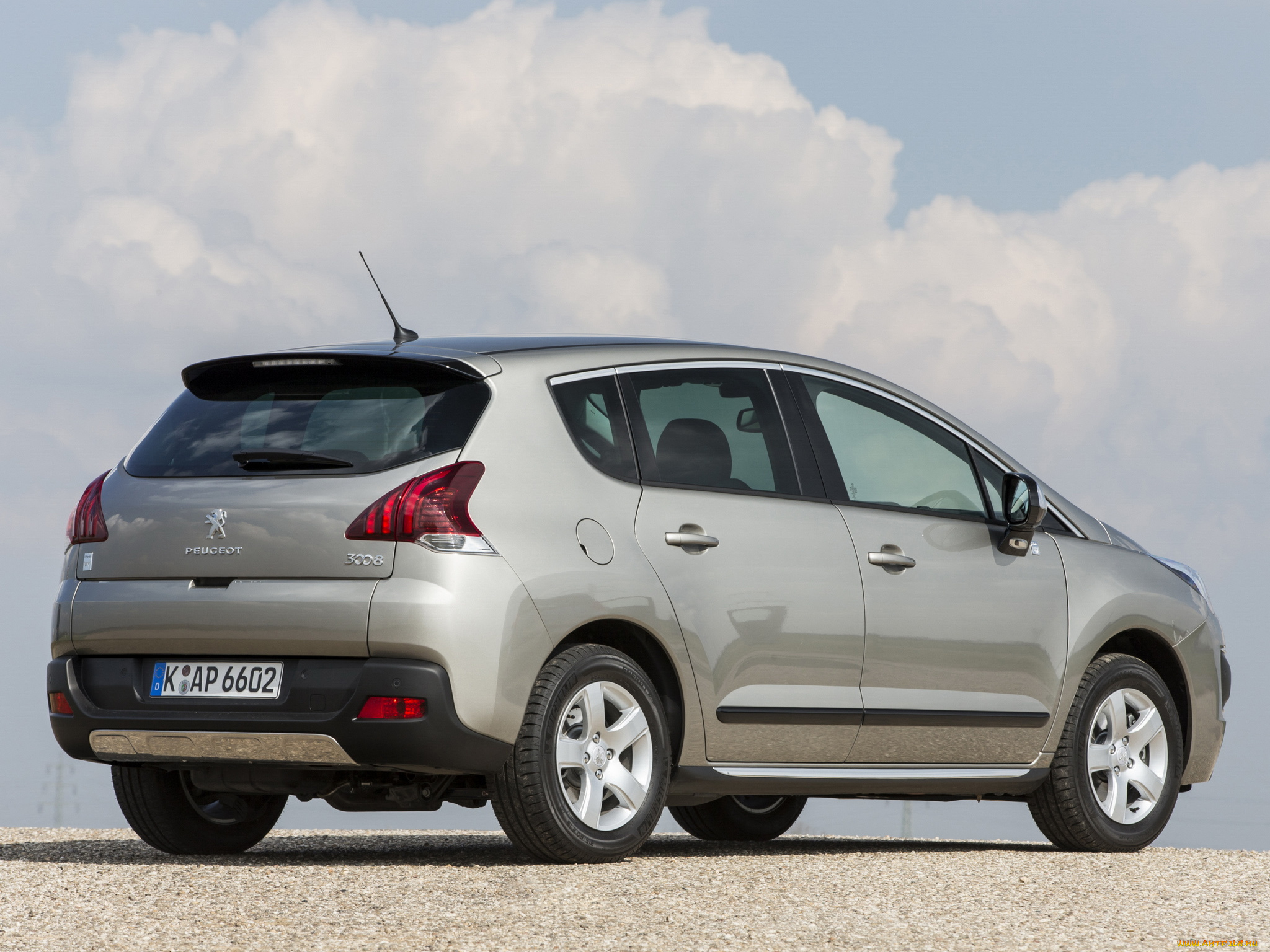 автомобили, peugeot, 2013, hybrid4, 3008, серый