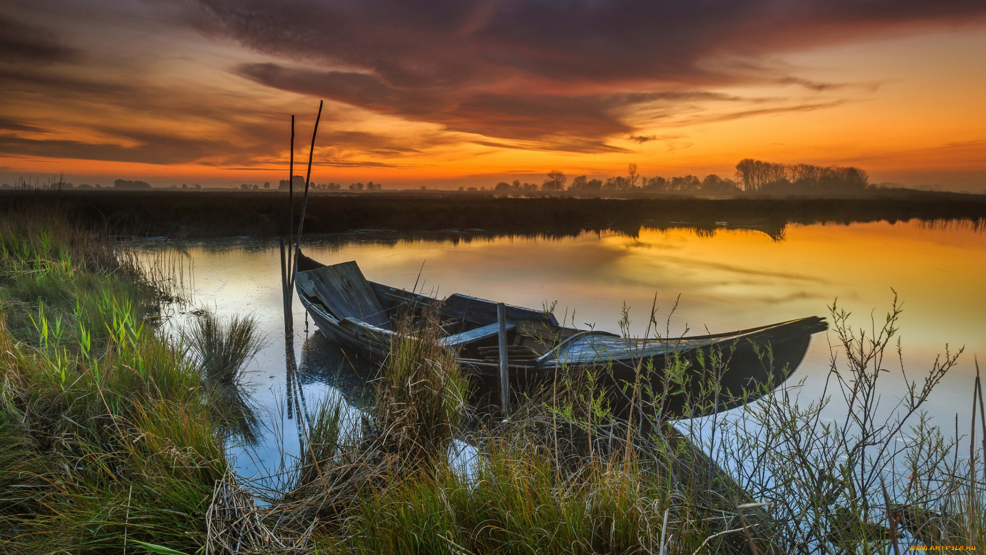 корабли, лодки, , шлюпки, рассвет