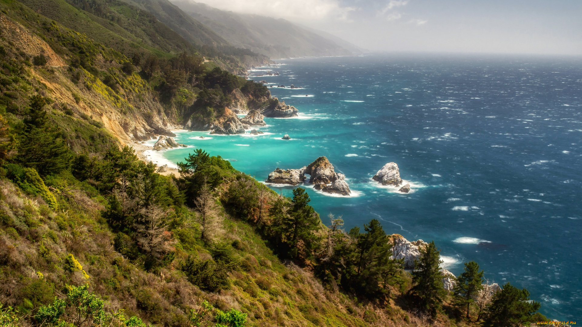 природа, побережье, берег, море