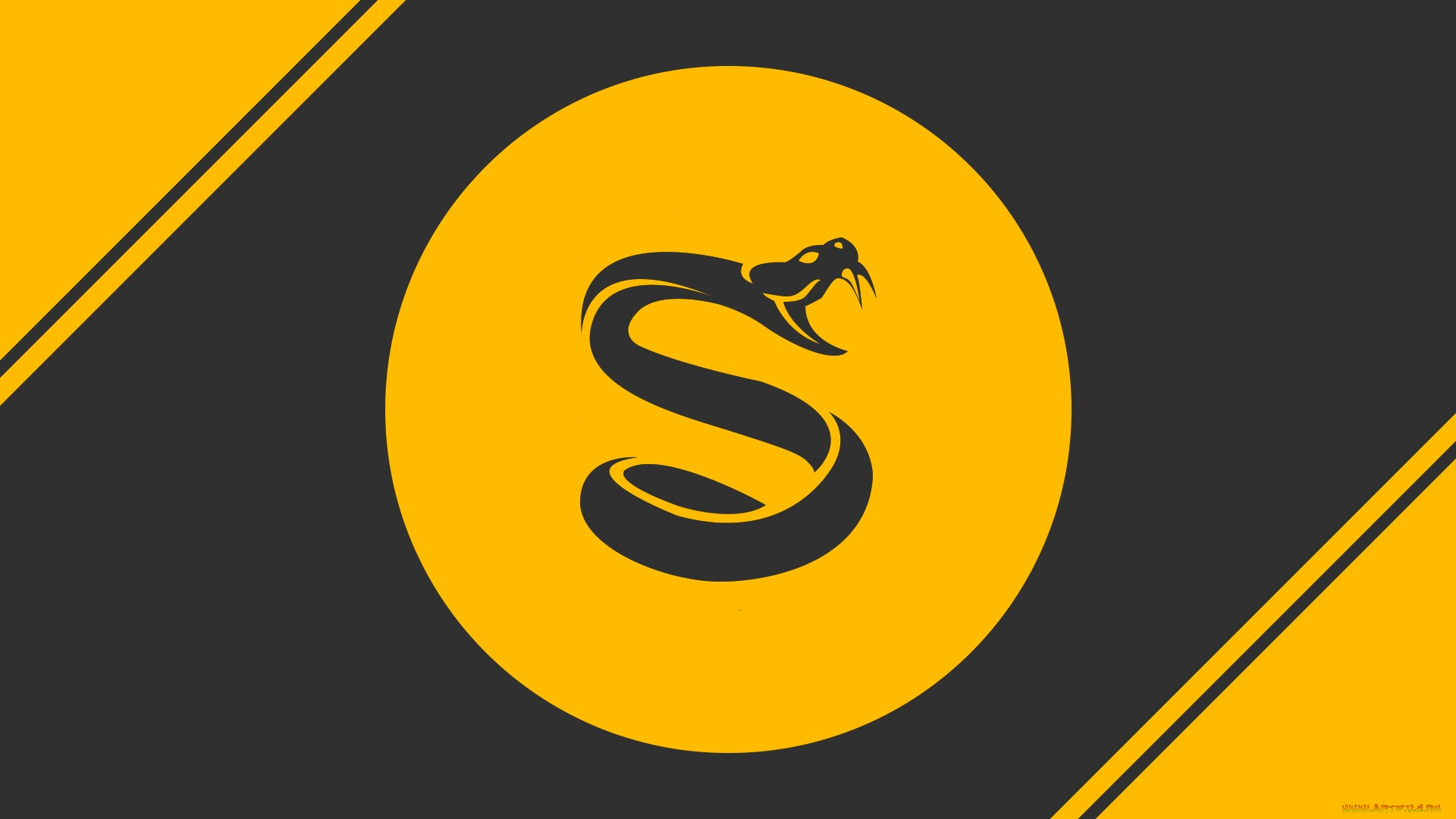 рисованное, минимализм, фон, змея