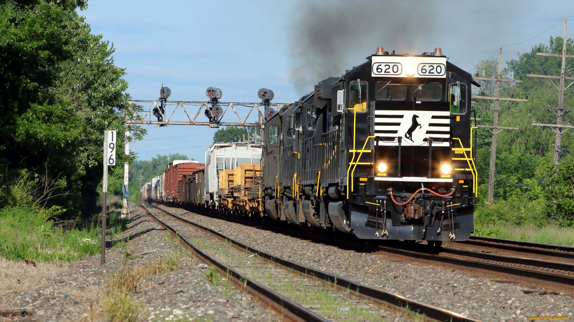 техника, поезда, состав, локомотив, рельсы